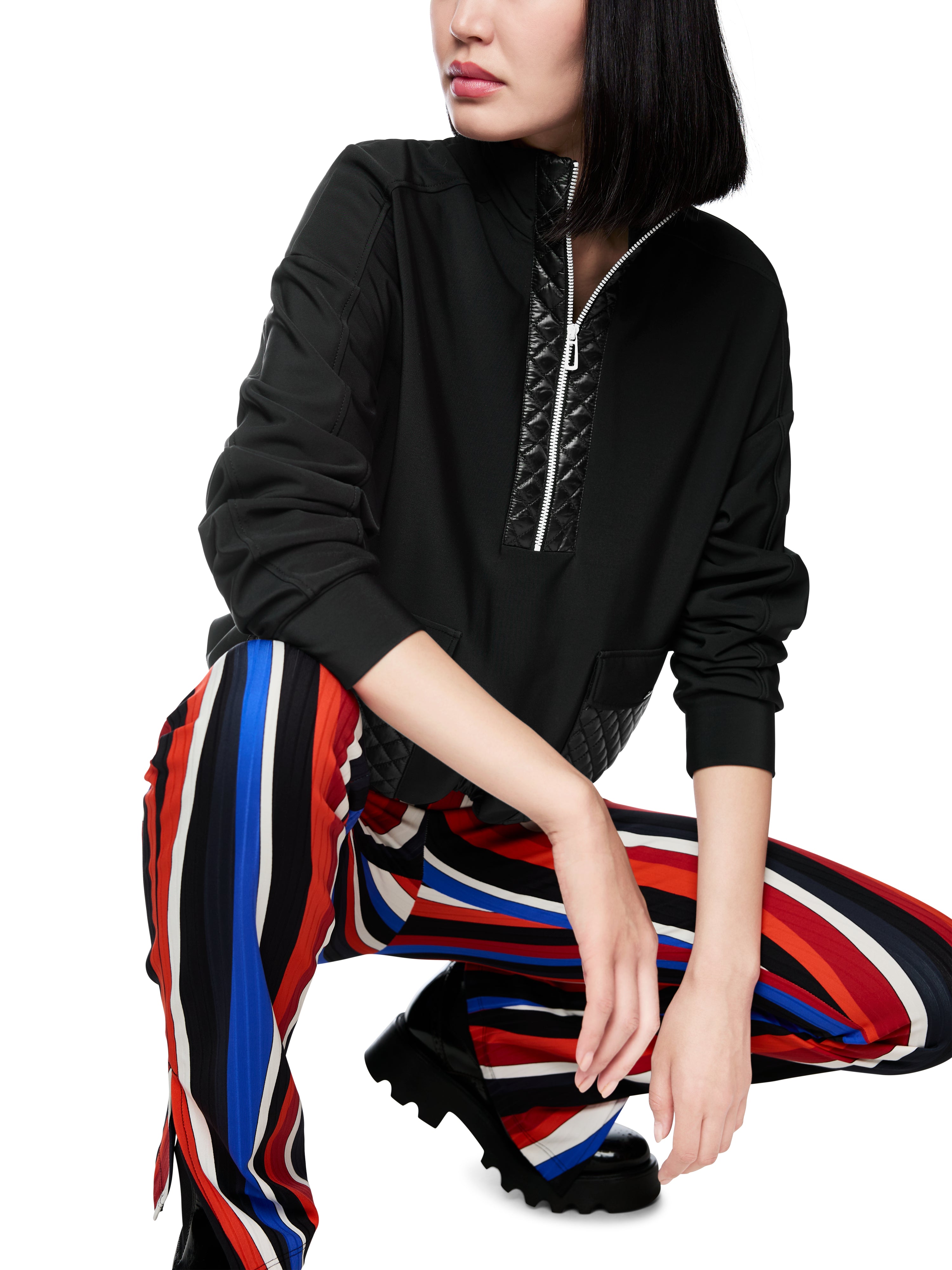 Marc Cain Sweatshirt mit Stehkragen und Taschen