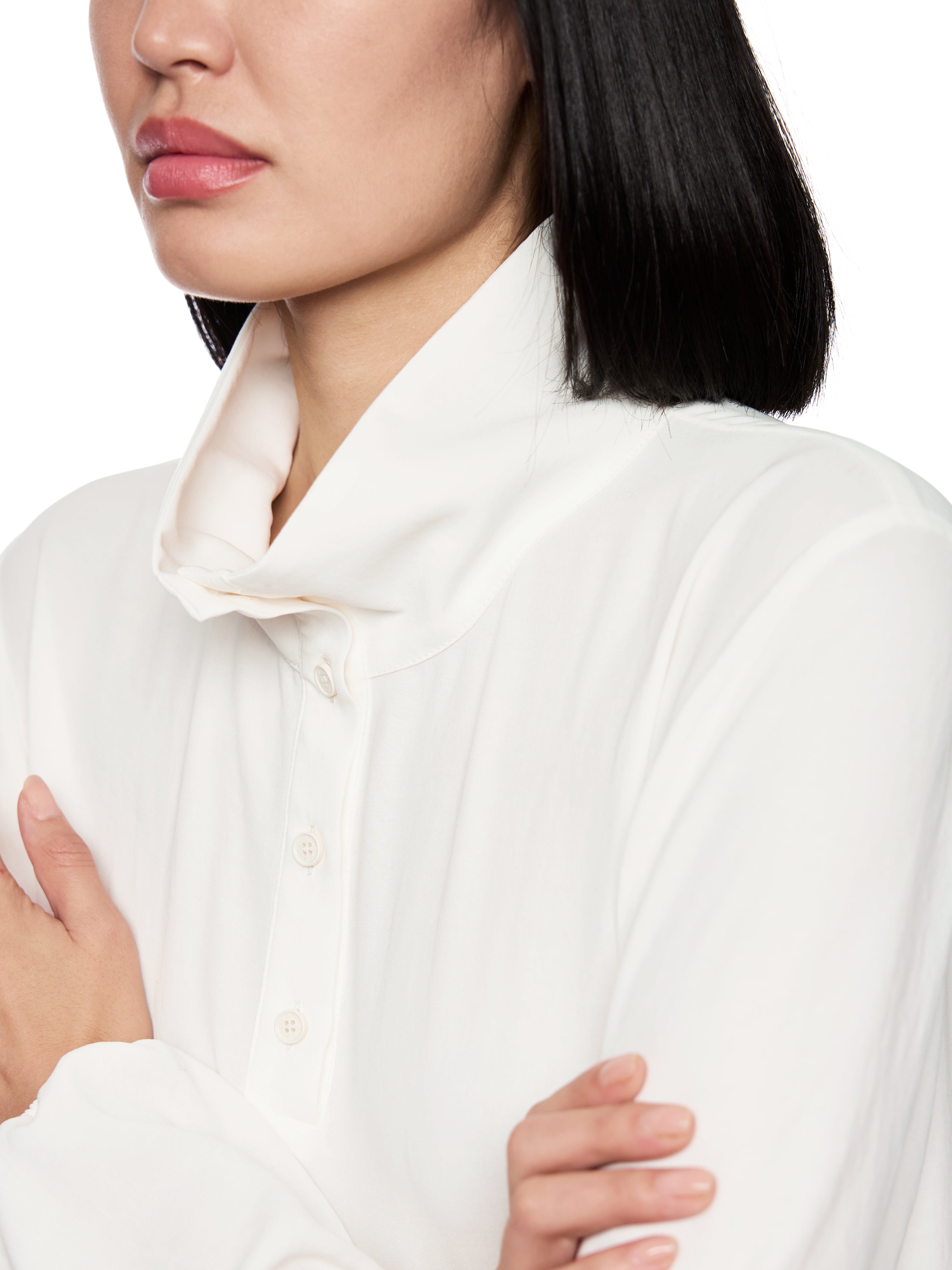 Marc Cain Fließende Tunika-Bluse mit Kragen