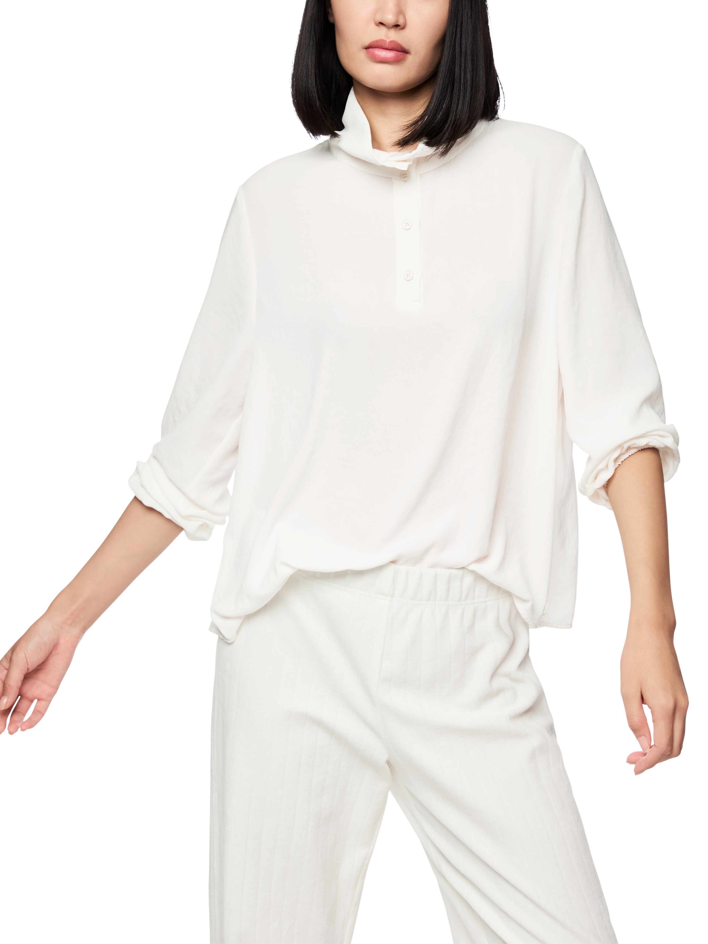 Marc Cain Fließende Tunika-Bluse mit Kragen