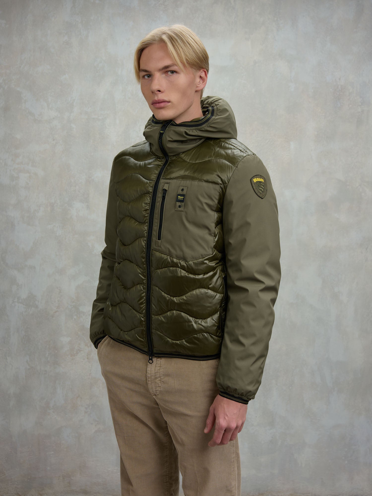 Blauer Daunenjacke ALBERT
