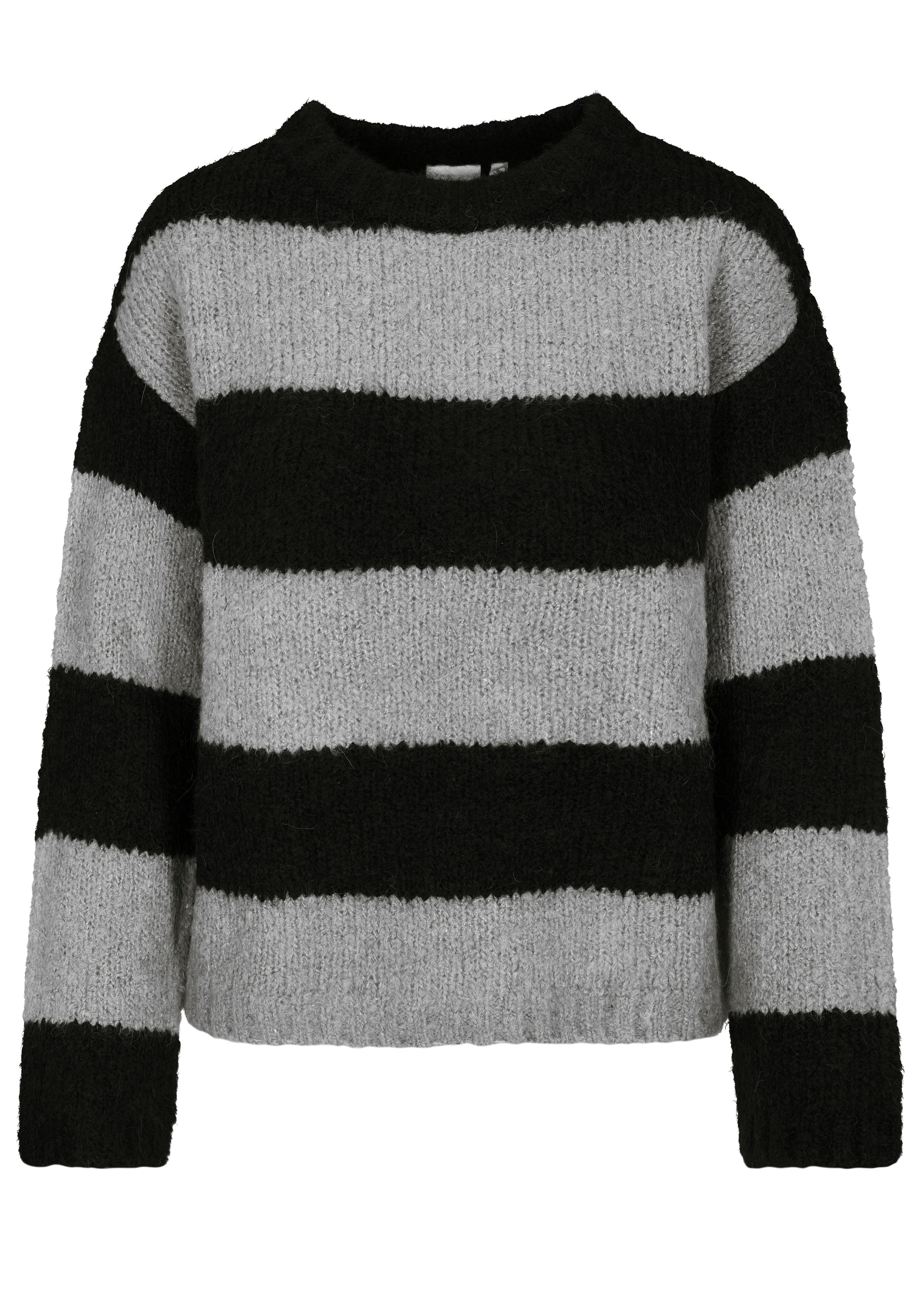 The Fashion People Fluffy striped Pullover