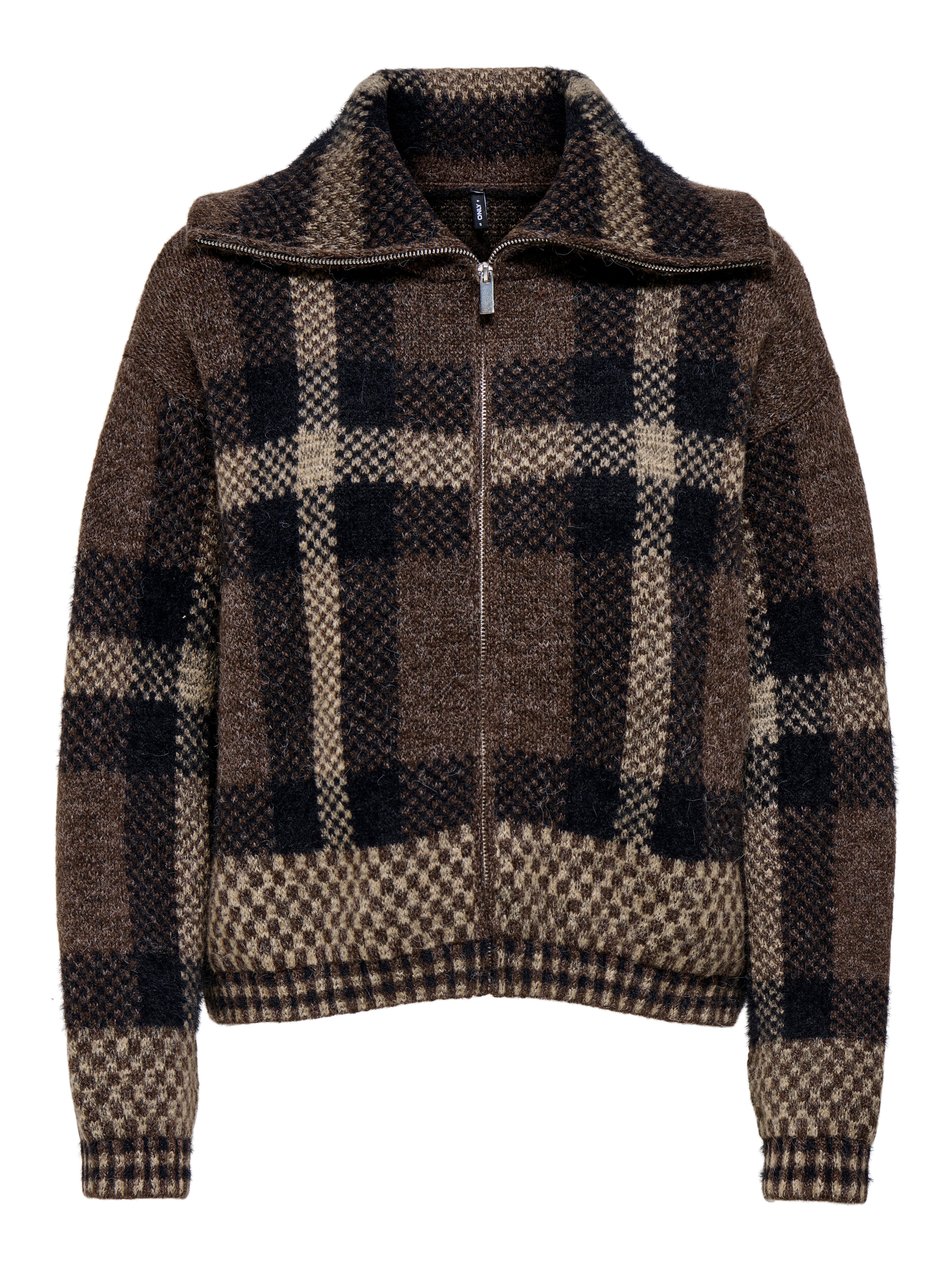 Only ONLMAROON ZIP COLLAR CARDIGAN