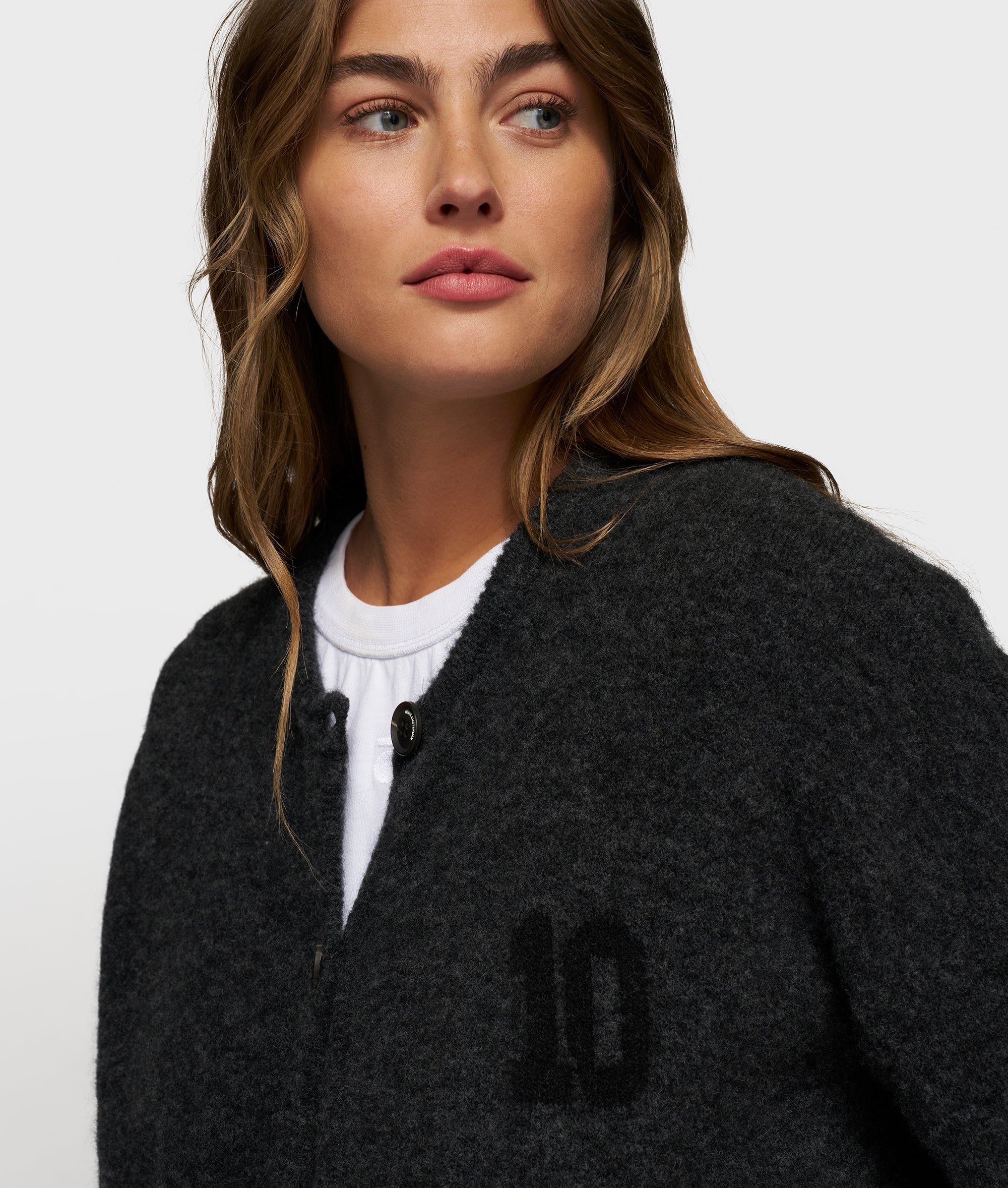 10Days Cardigan soft baseball knit cardigan