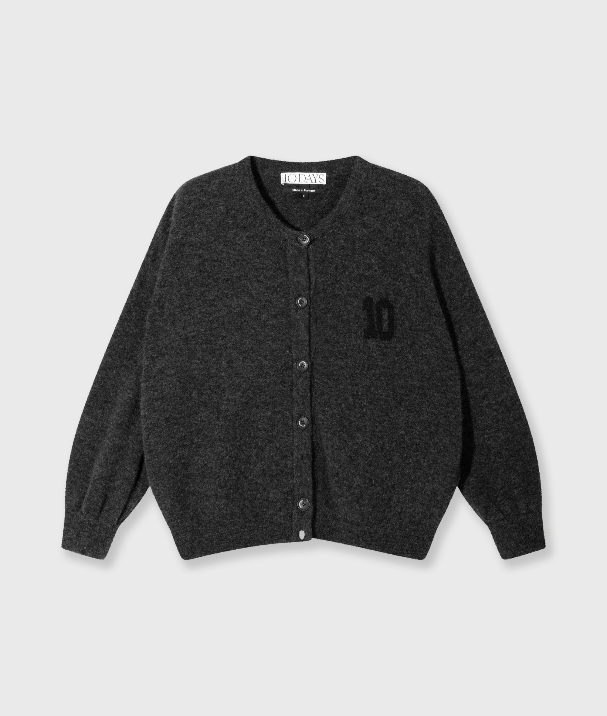 10Days Cardigan soft baseball knit cardigan