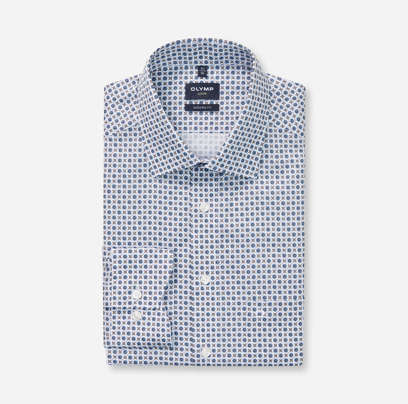 OLYMP Businesshemd Luxor, modern fit, Marine