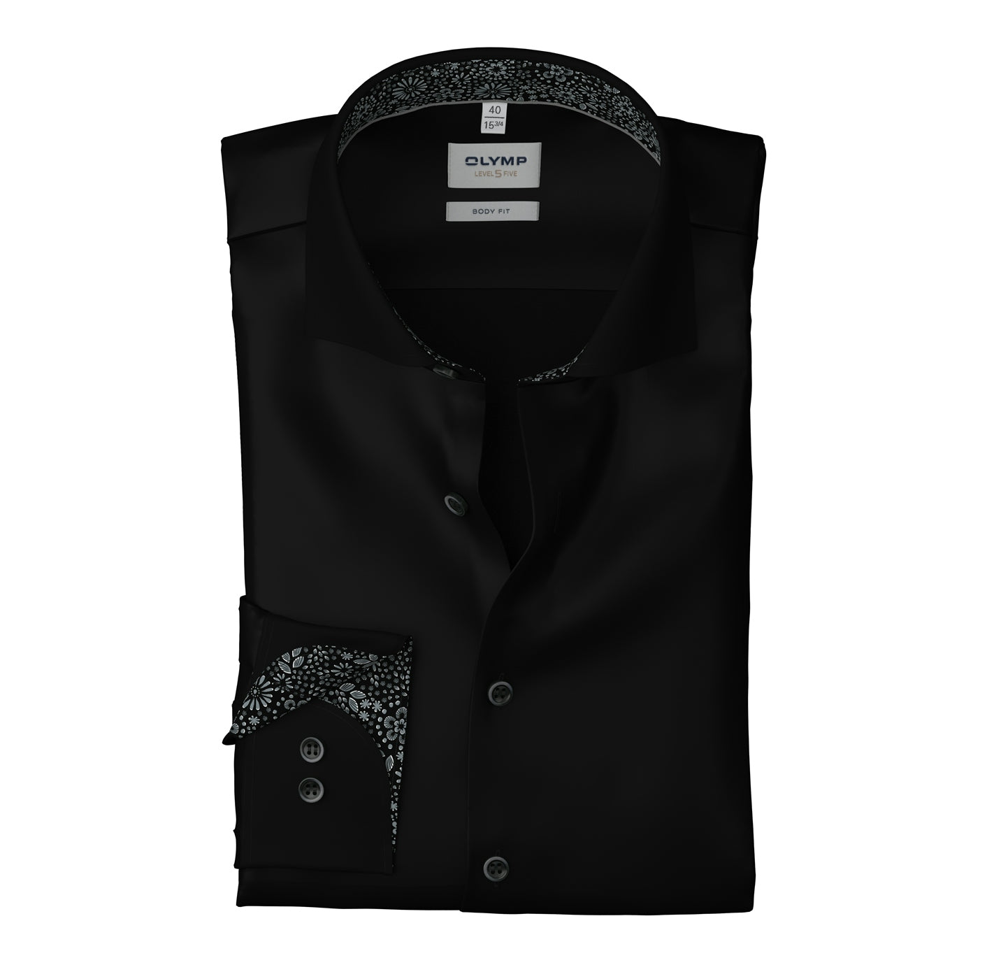 Olymp Businesshemd Level 5, Body Fit, schwarz