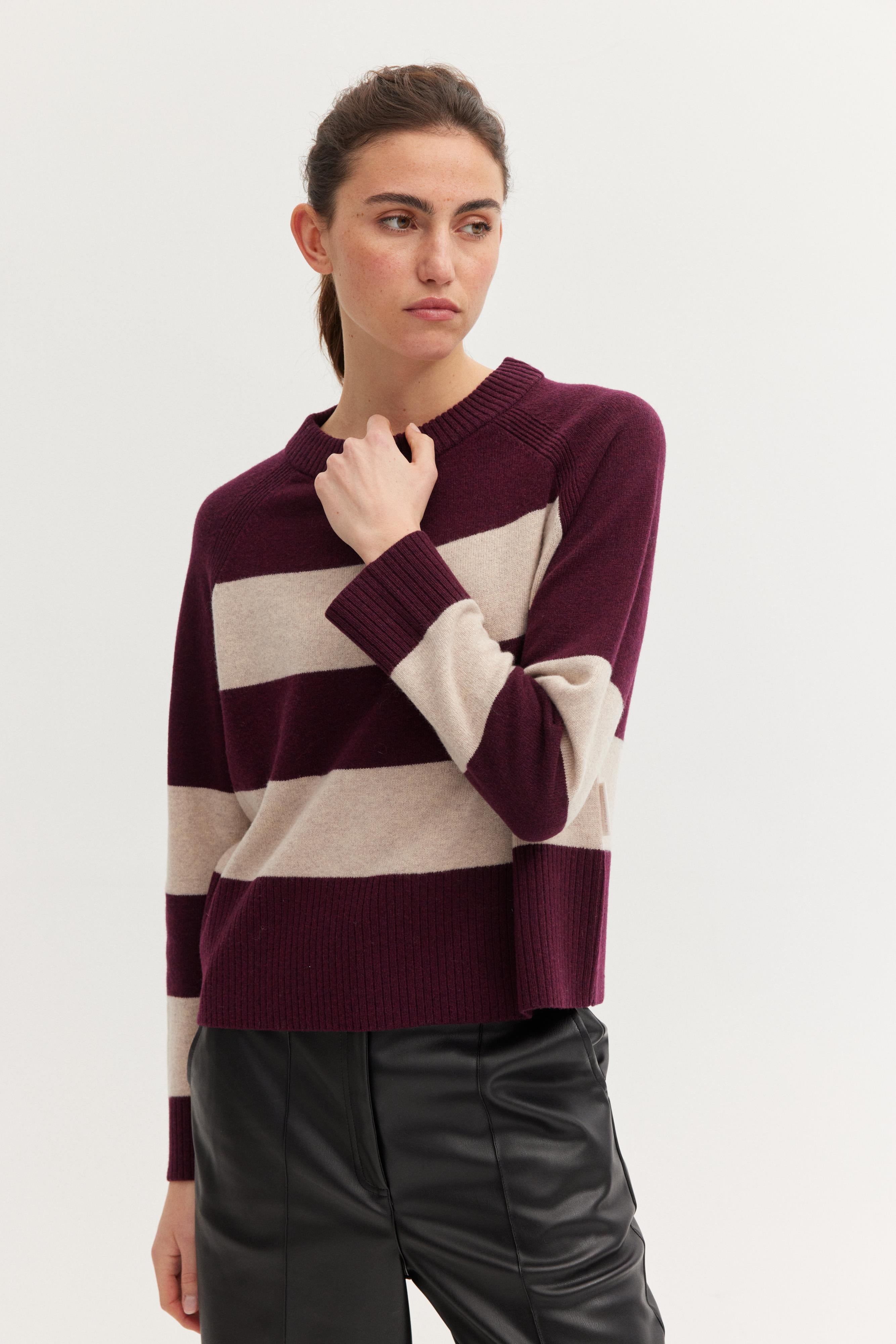 The Fashion People Chunky Merino striped Pullover