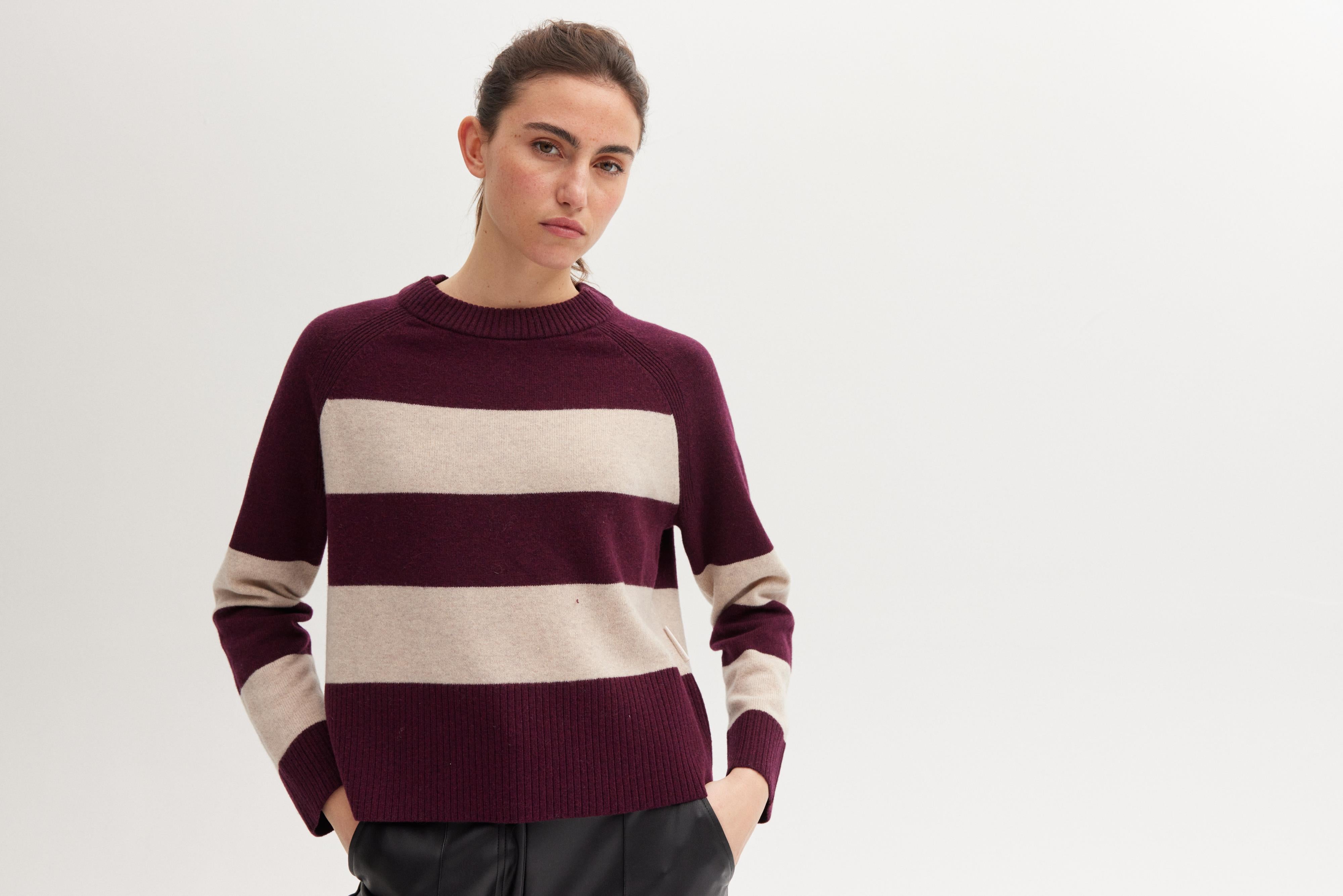 The Fashion People Chunky Merino striped Pullover