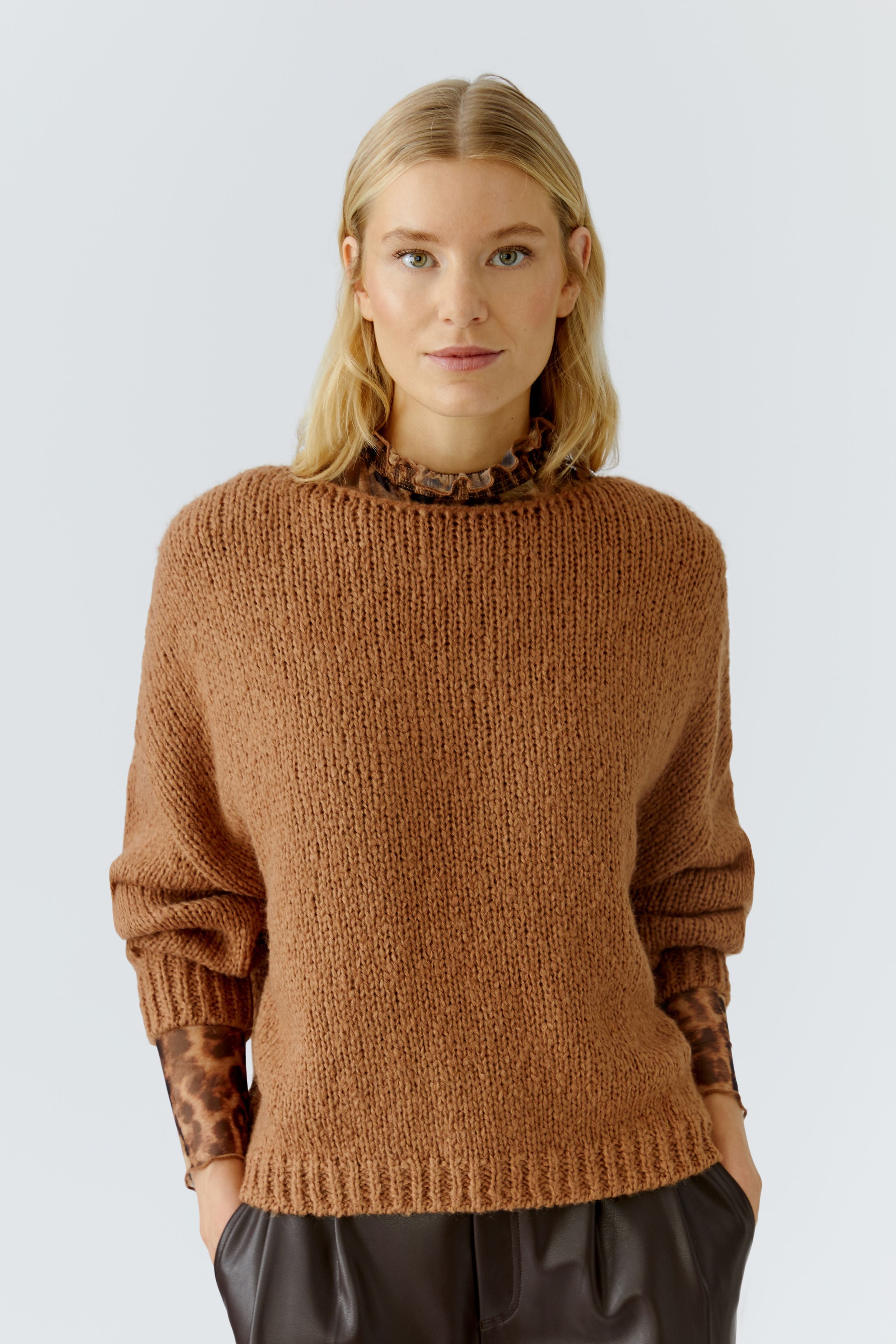 Oui Pullover U-Boot-Ausschnitt