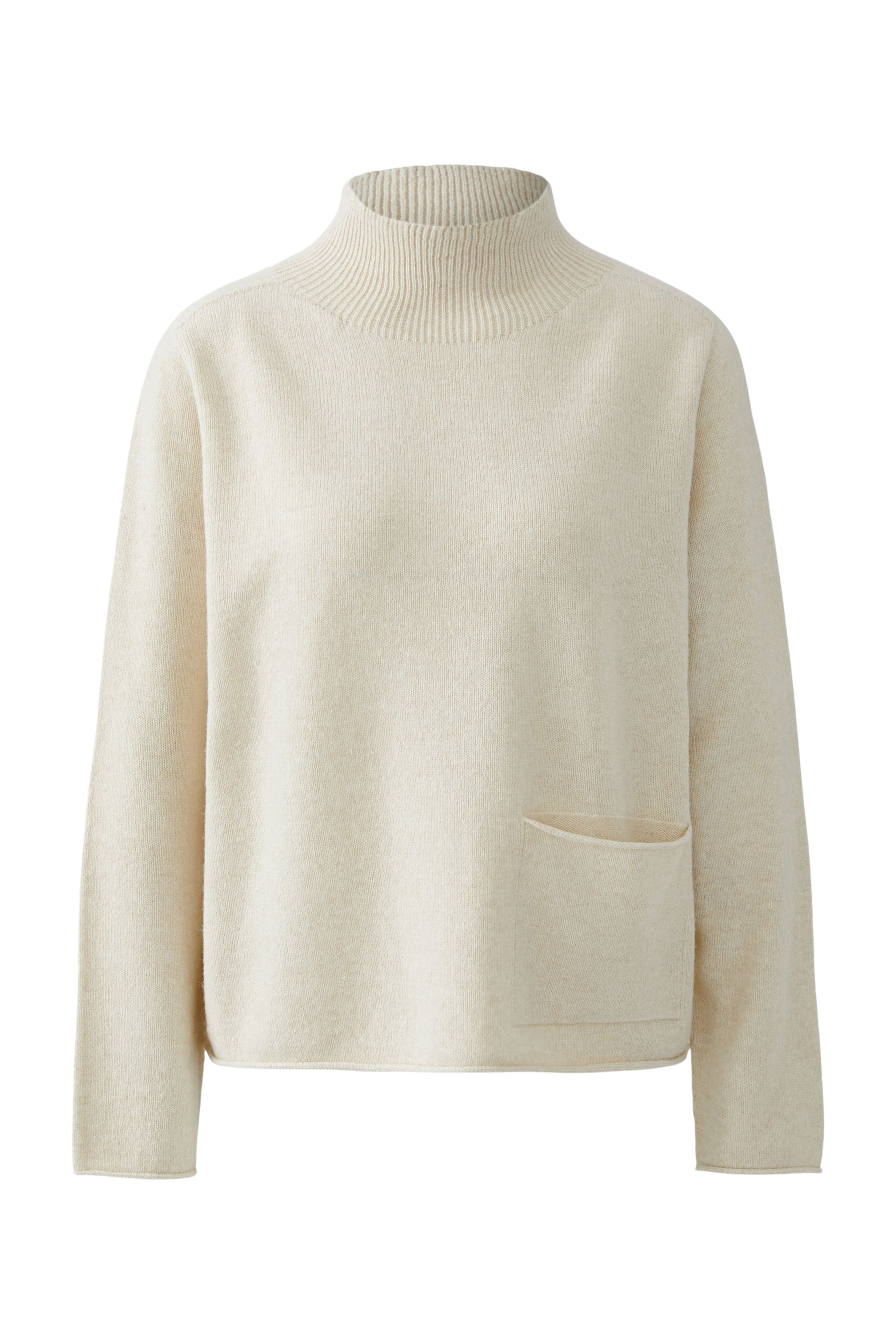 Oui lässiger Pullover seamless gestrickt