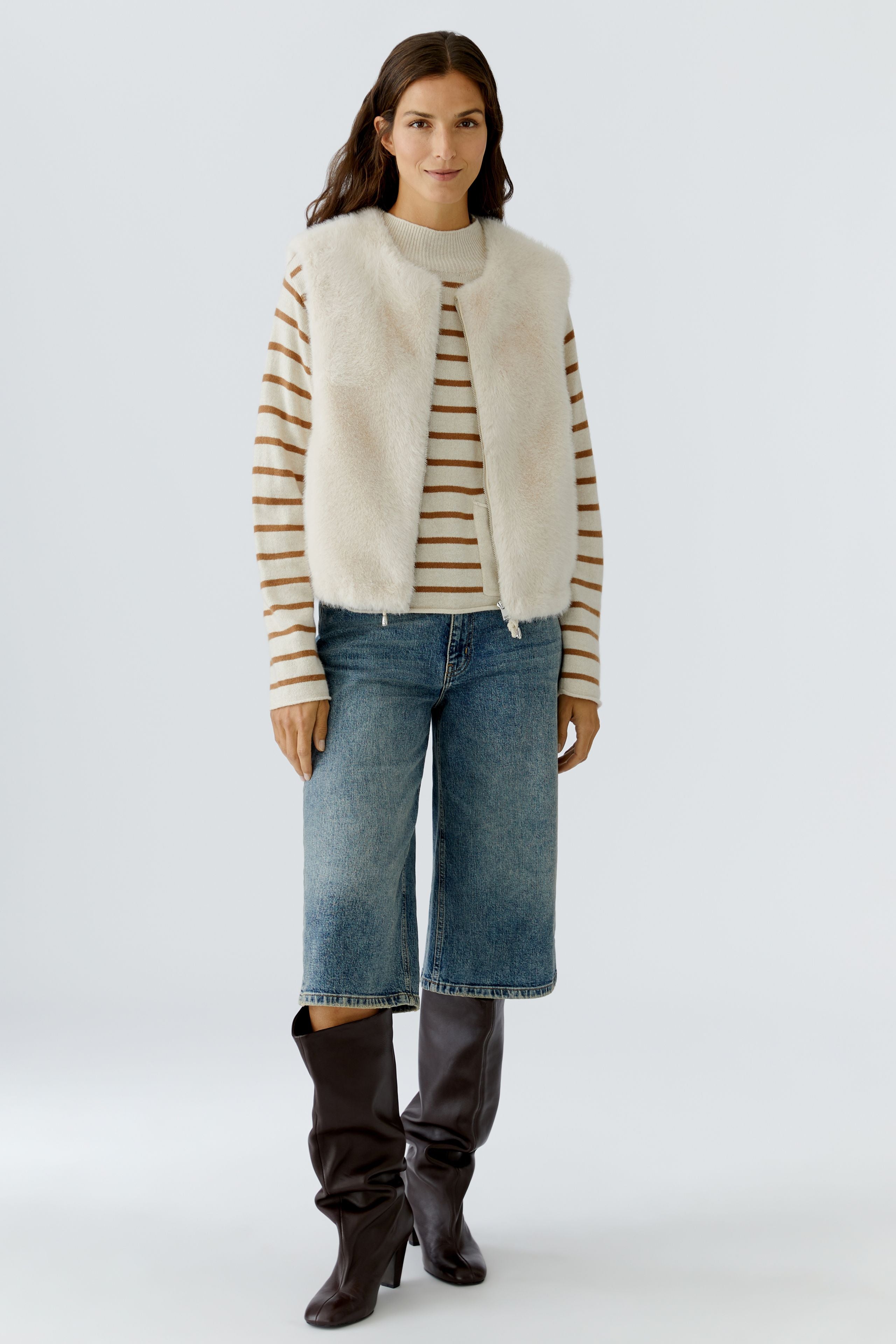 OUI Kuschelige Weste in Mink Optik