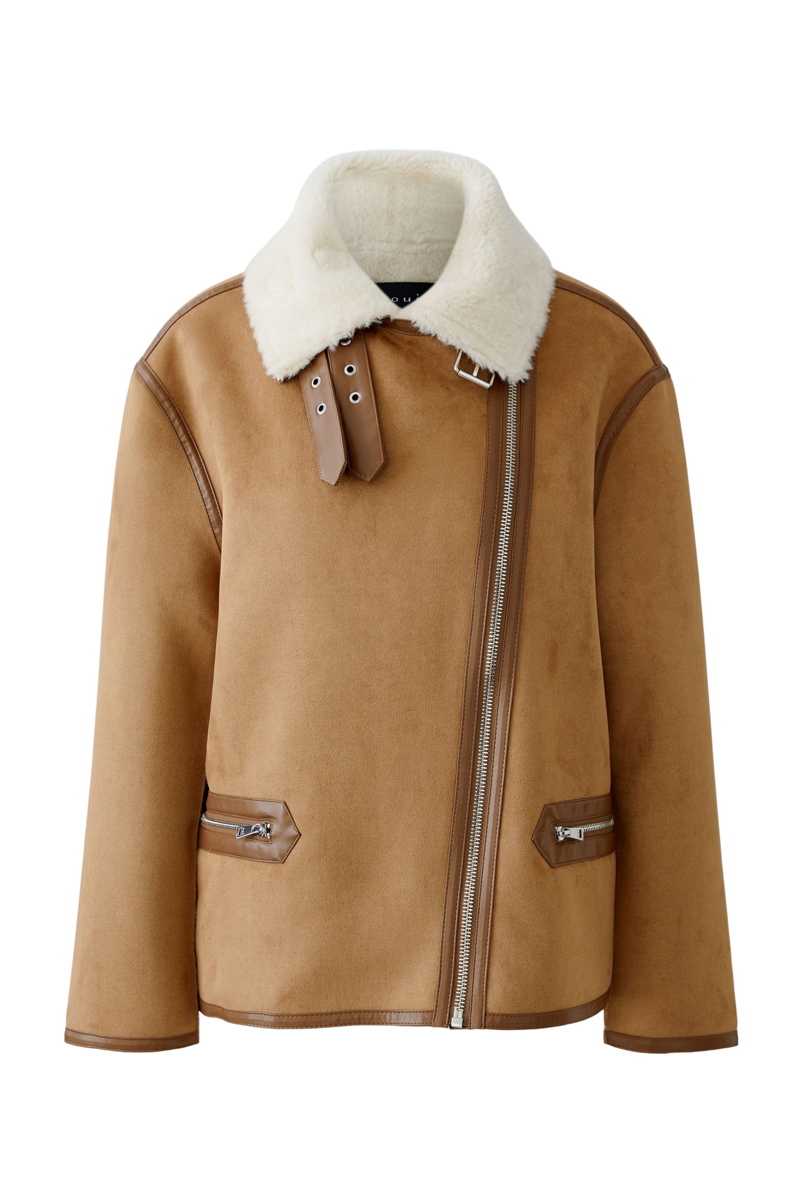 Oui Outdoorjacke in Lammfelloptik