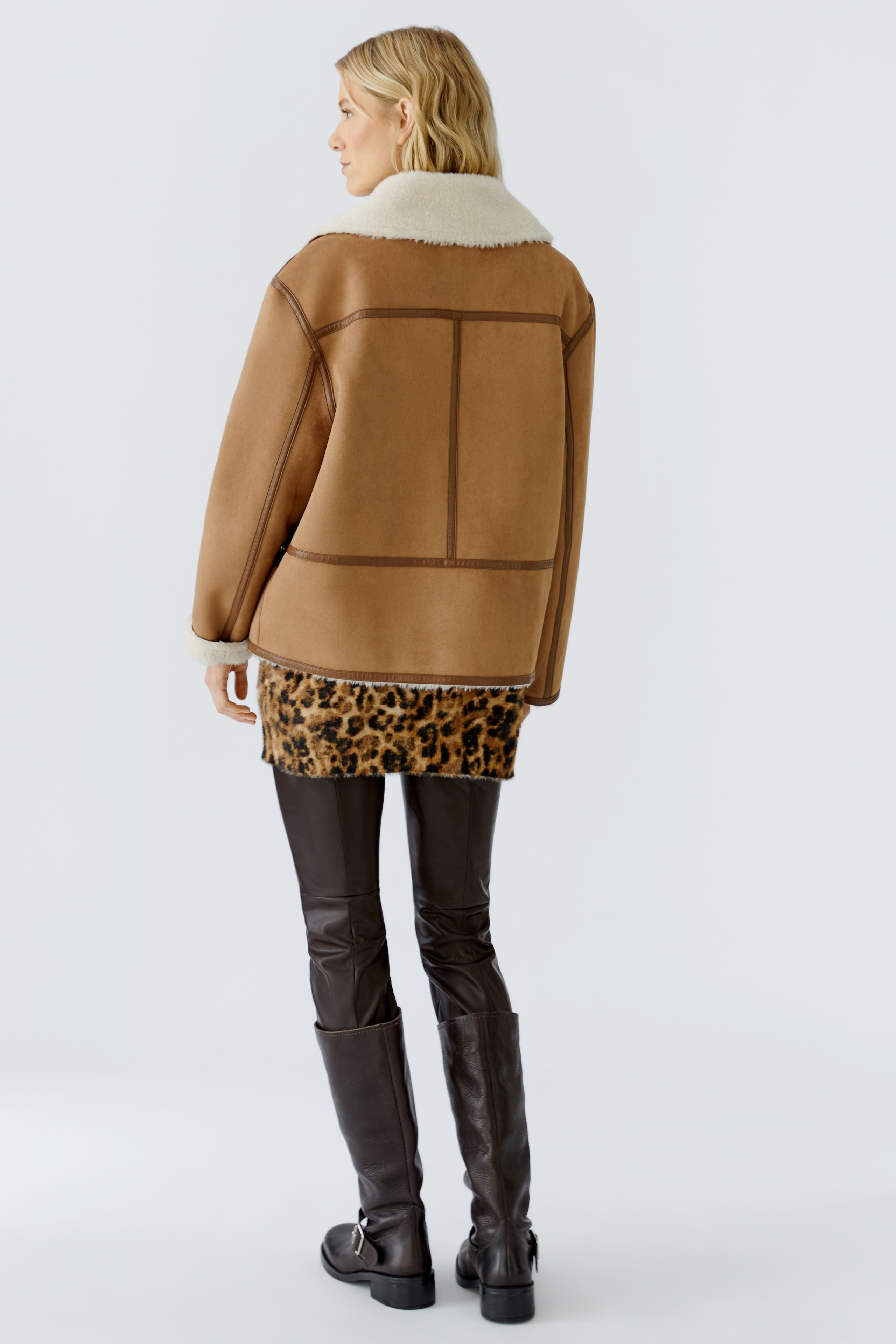 Oui Outdoorjacke in Lammfelloptik