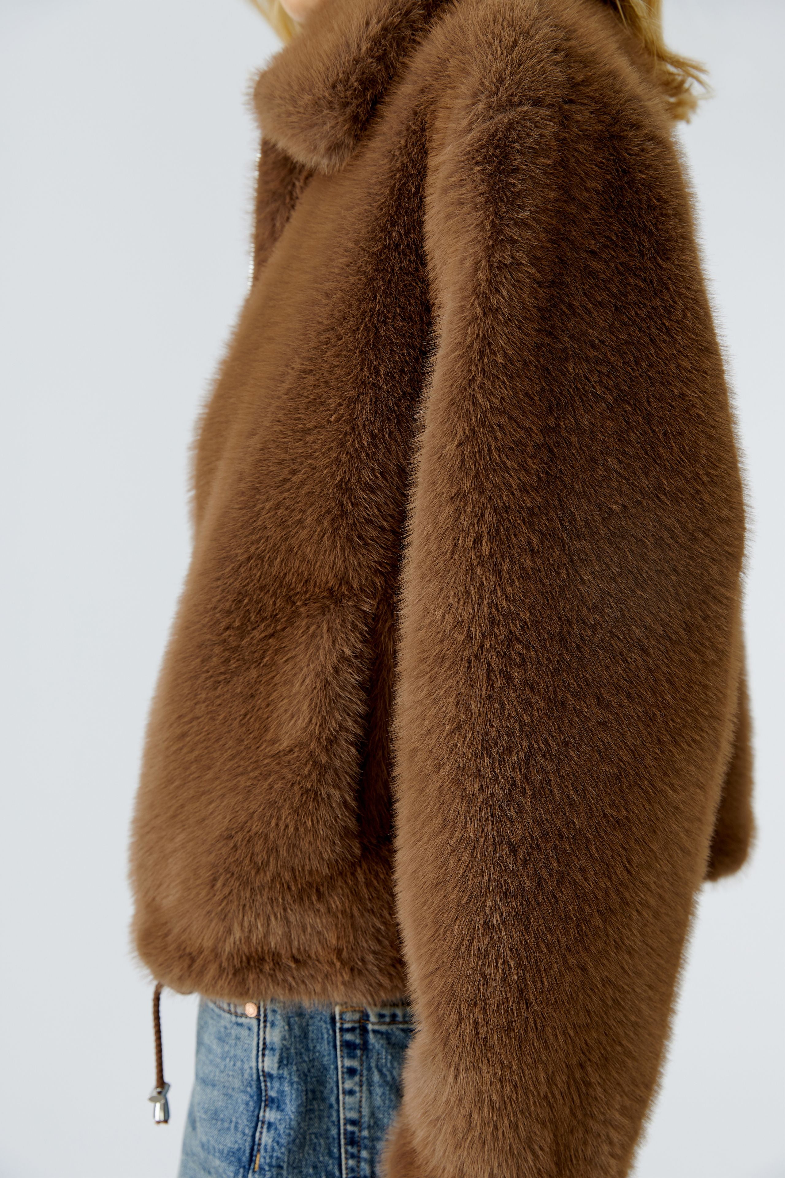 OUI Kunstfelljacke in Mink-Optik