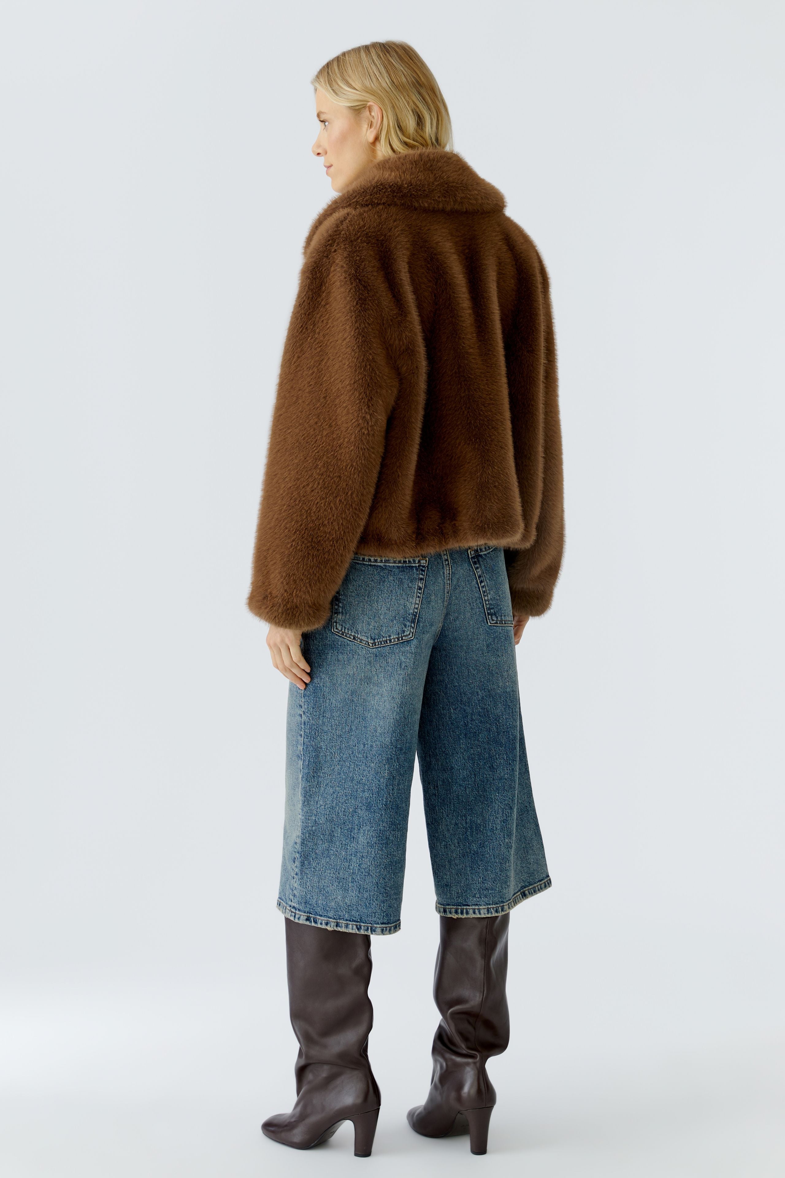 OUI Kunstfelljacke in Mink-Optik