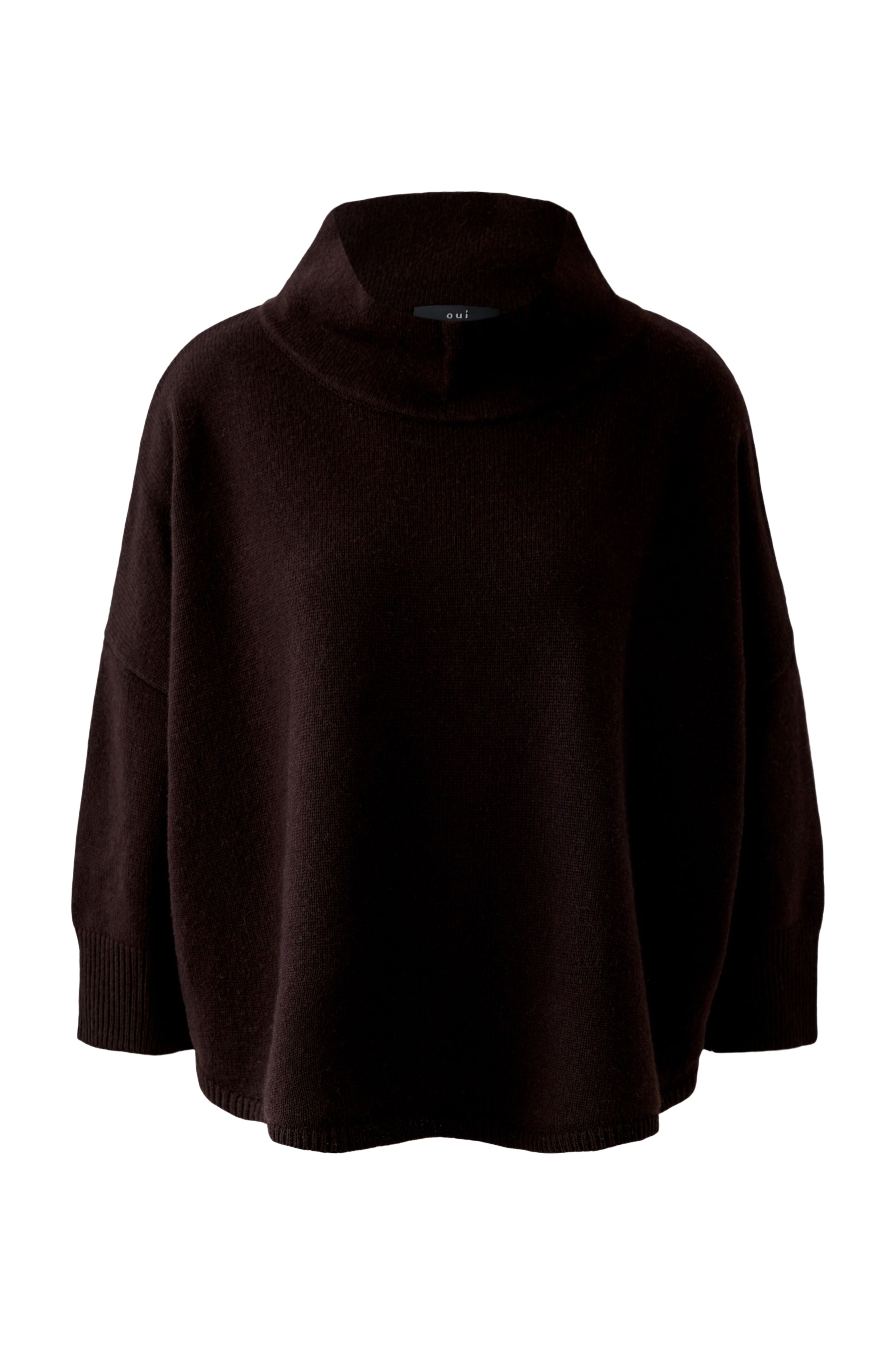 Oui Pullover im Poncho Style und tief eingesetztem Arm