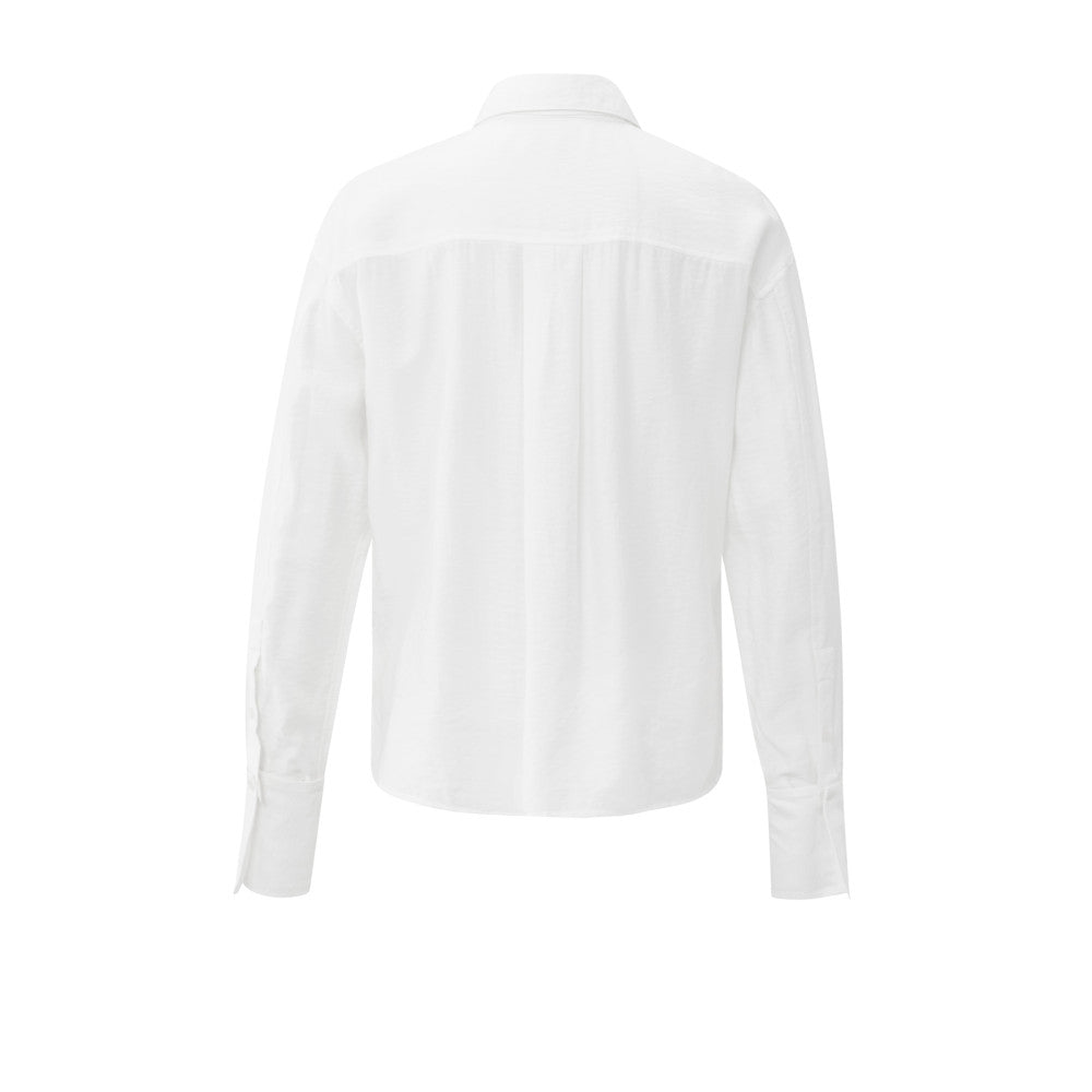 Yaya Bluse mit abnehmbarem Kragen und Bündchen