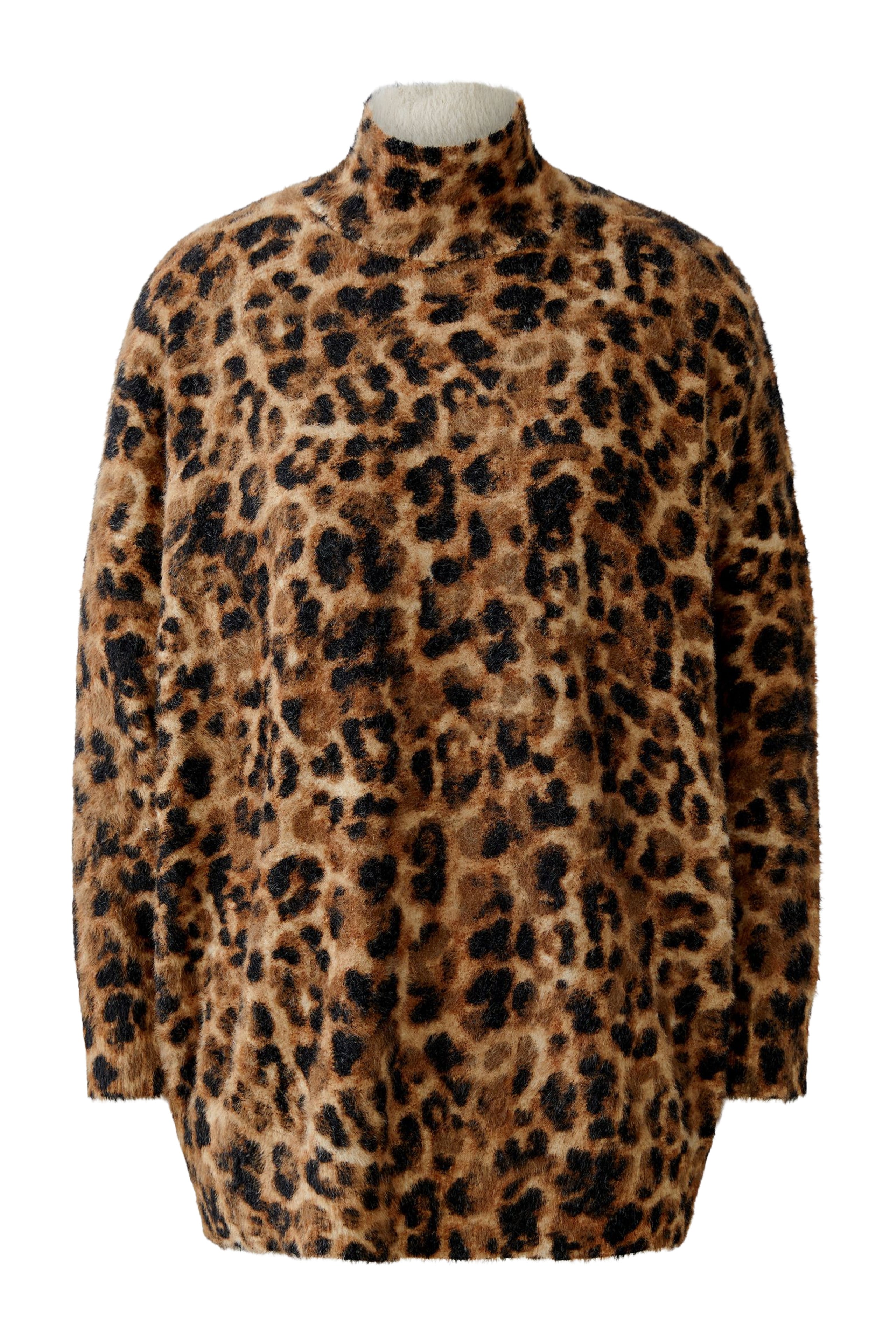 Oui Longpullover aus kuscheligem Fellchengarn