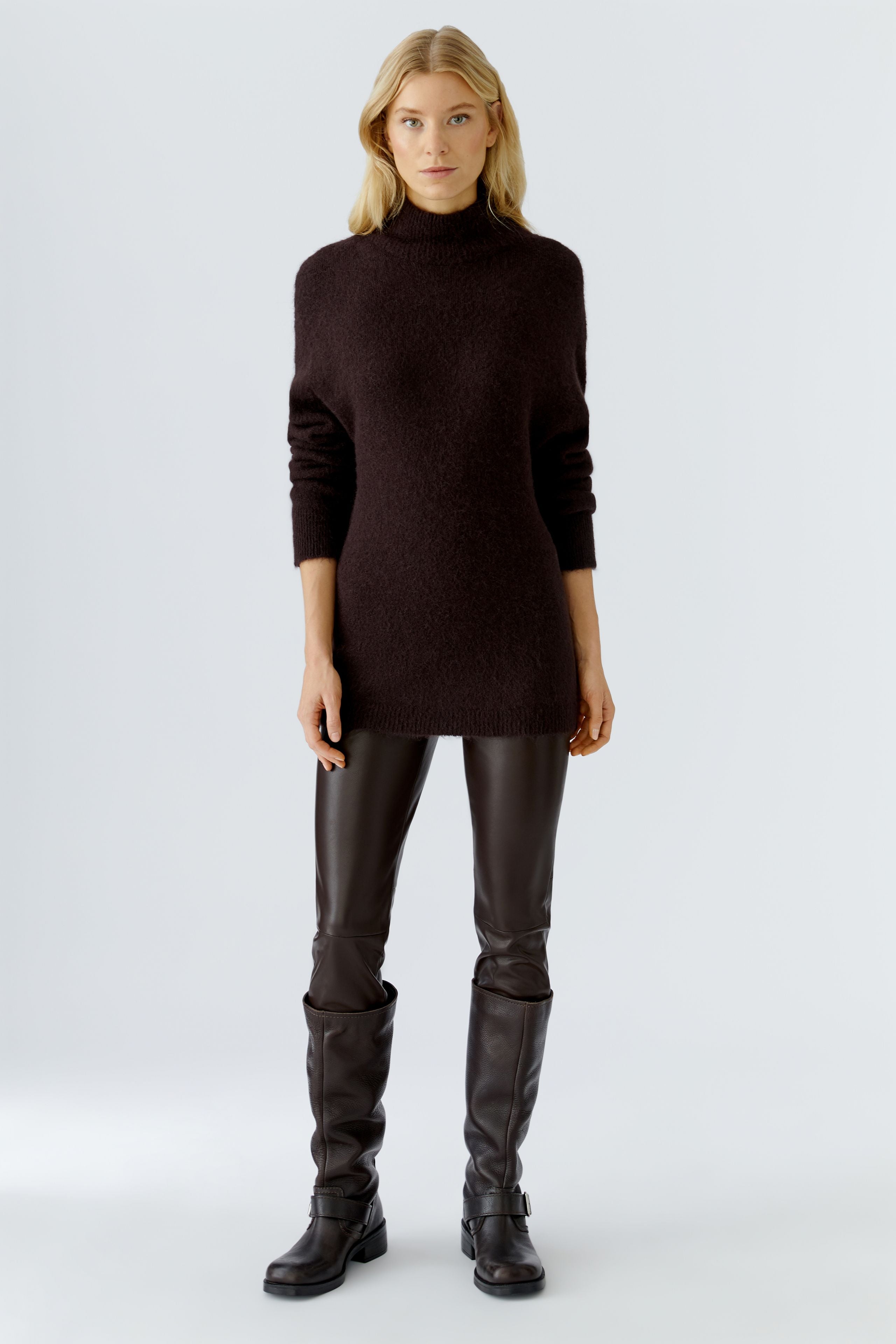 Oui längerer Pullover seamless gestrickt