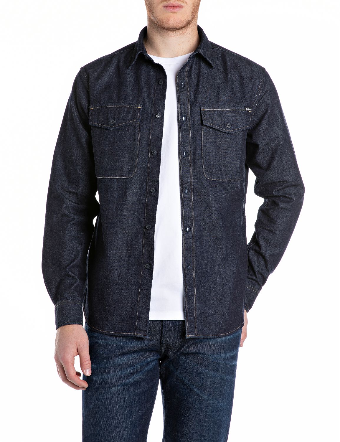 Replay JEANSHEMD RINSED WASH