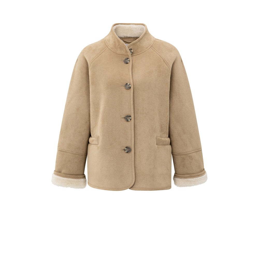 Yaya Oversize Jacke in Lammfelloptik