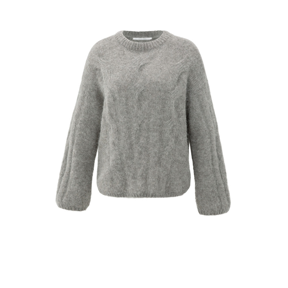 Yaya Weicher Zopfmuster-Pullover