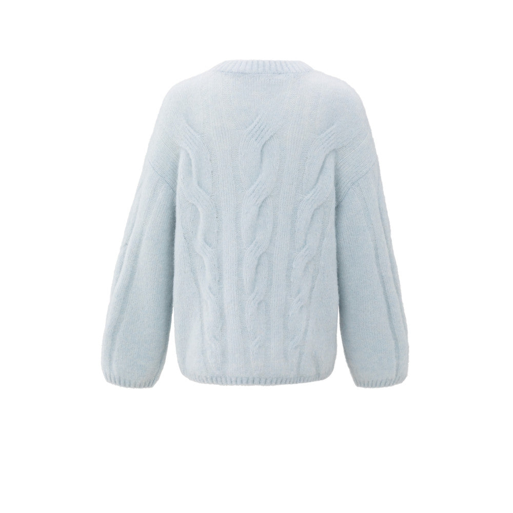 Yaya Weicher Zopfmuster-Pullover