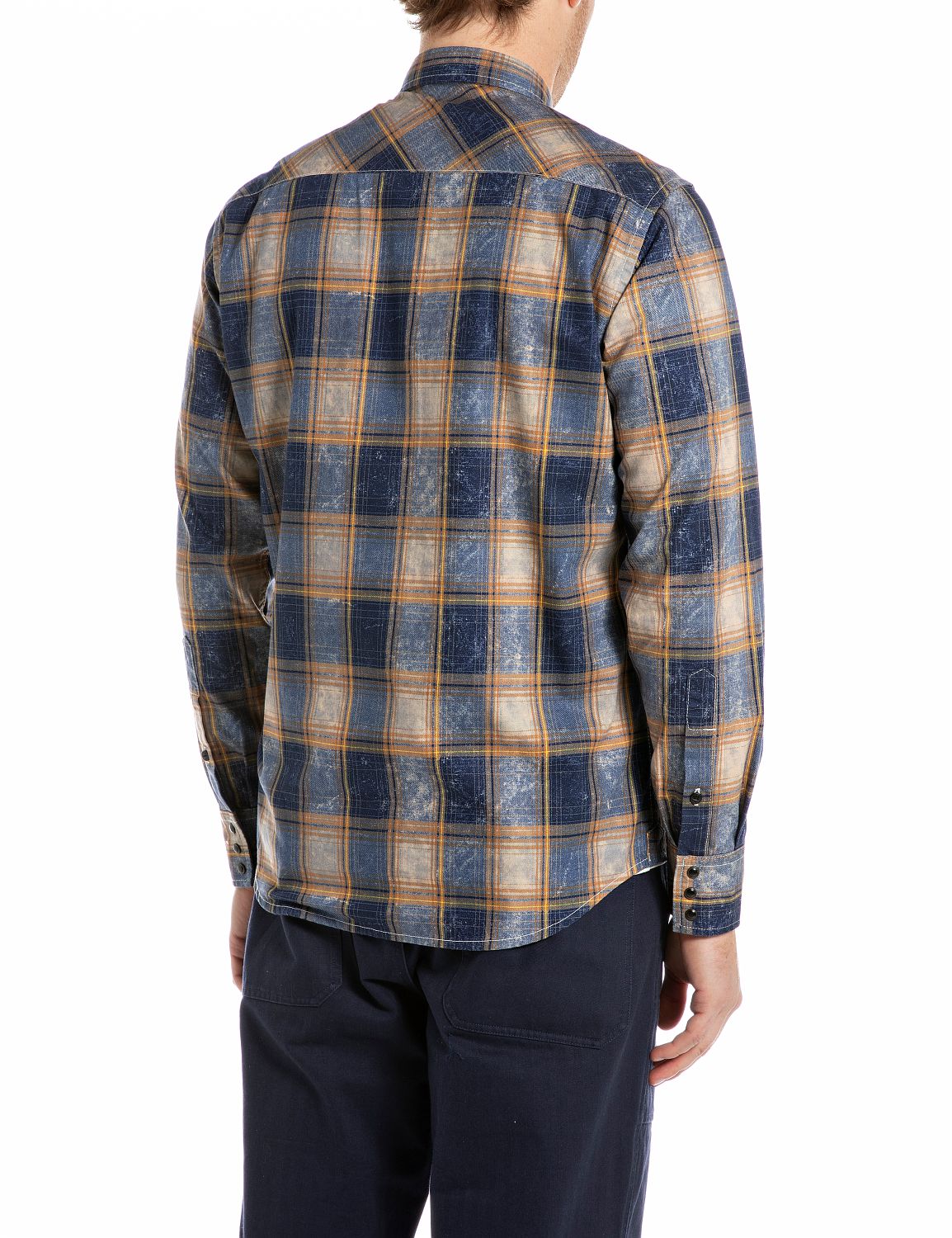 Replay BAUMWOLLHEMD MIT KAROPRINT