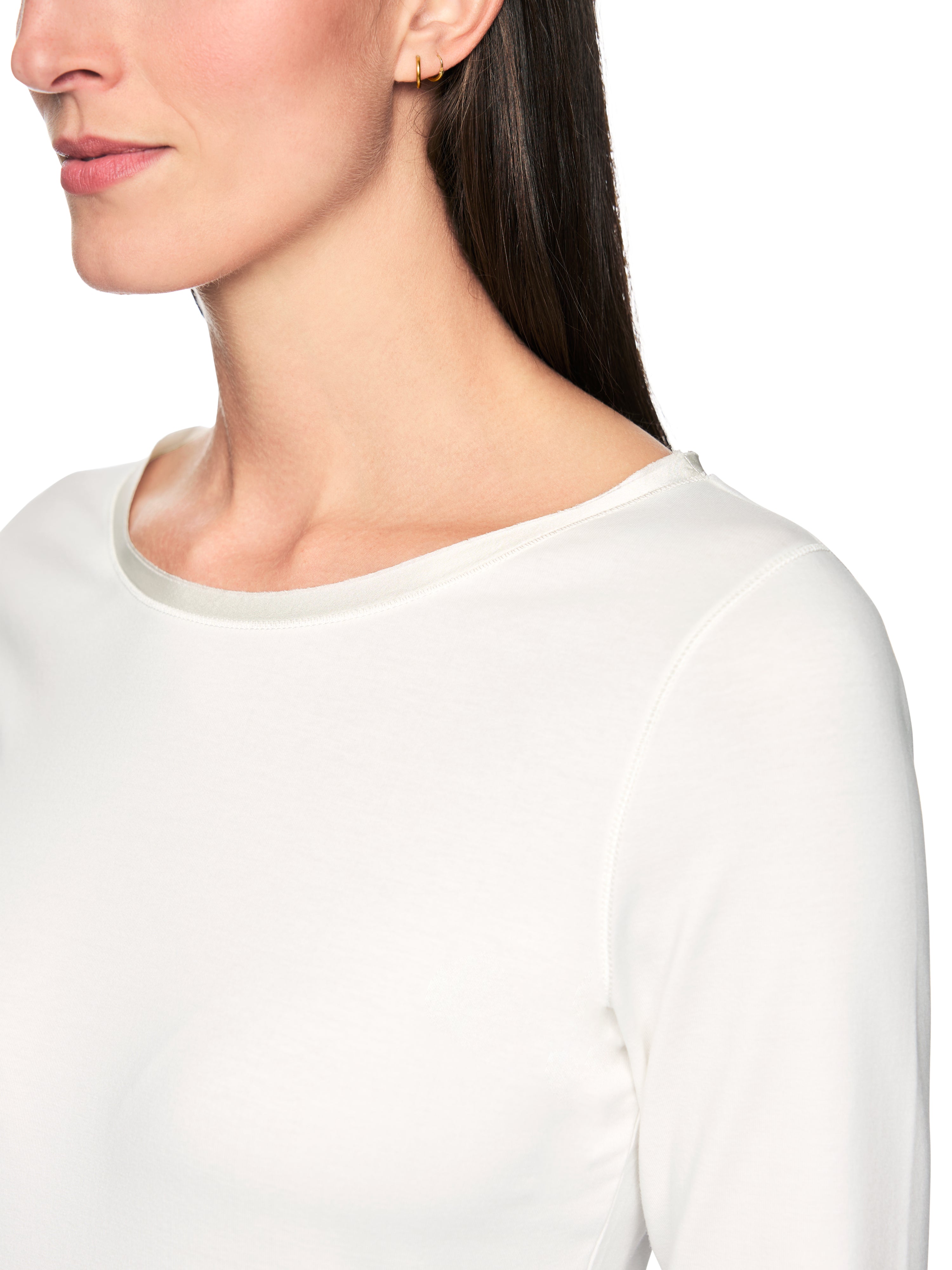 Marc Cain Longsleeve mit Seidenblende