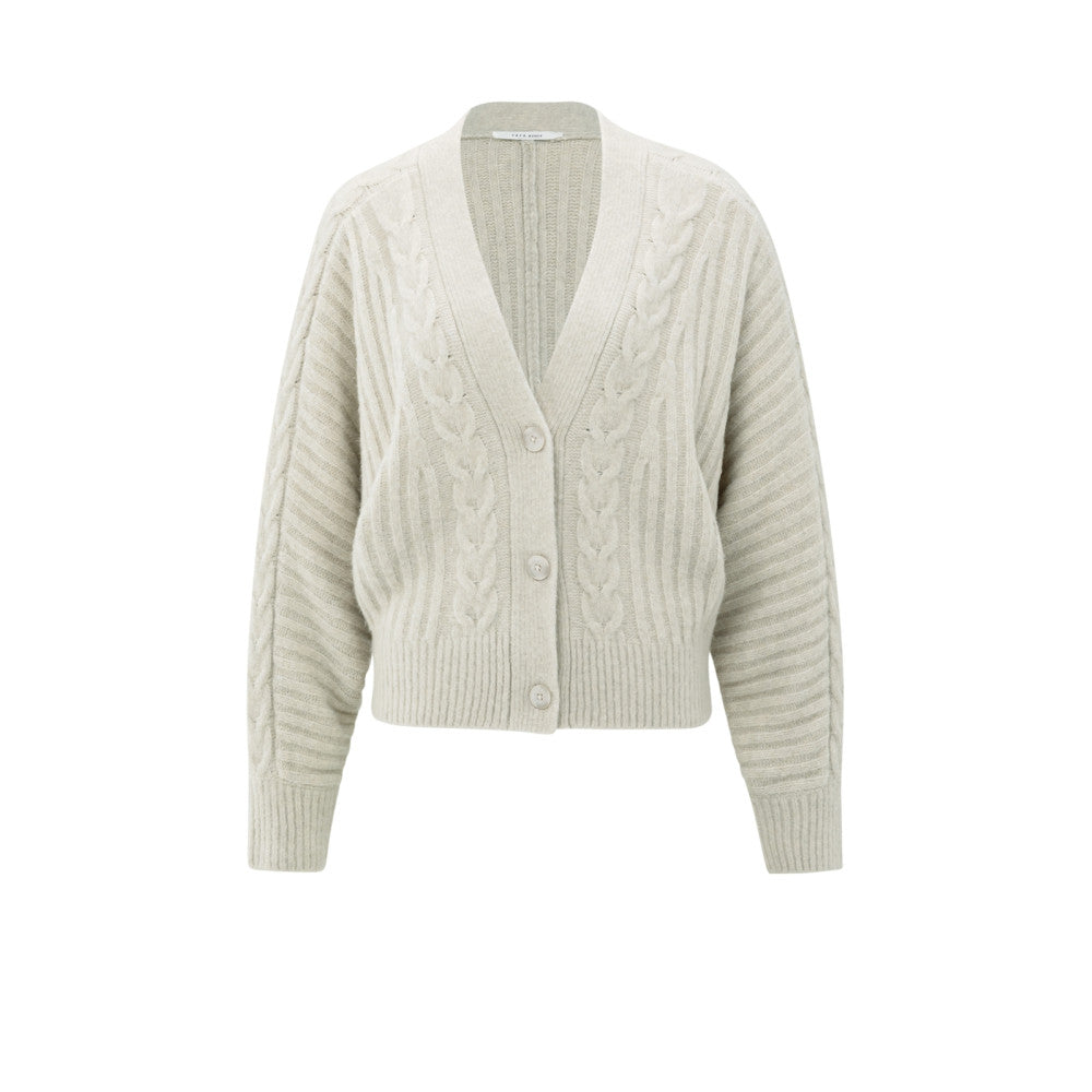 Yaya Strick-Cardigan mit Zopfmuster