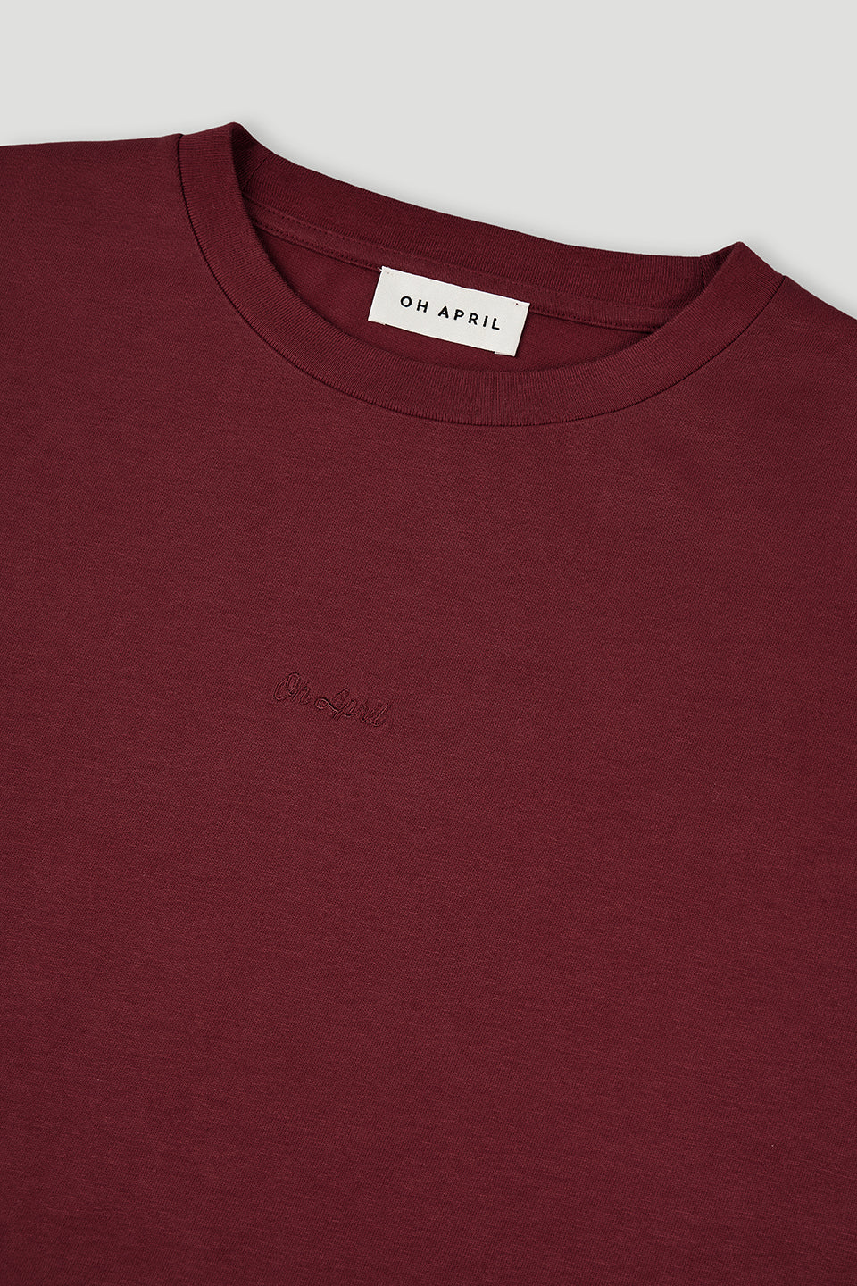 Oh April BF T-Shirt Good Karma Wave Merlot