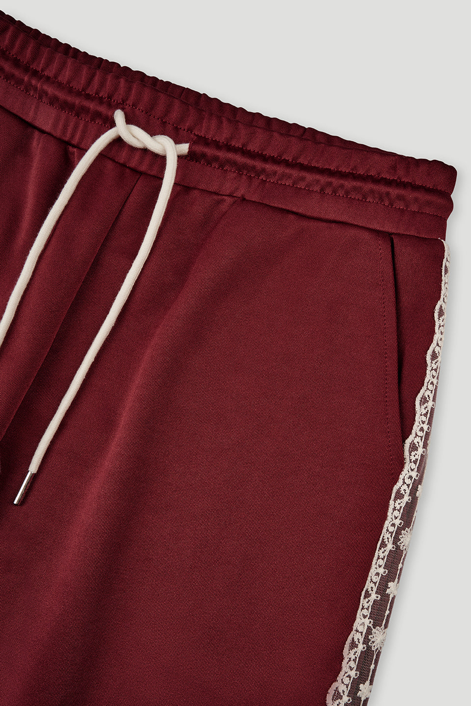 Oh April Kael Lace Trackpants Merlot