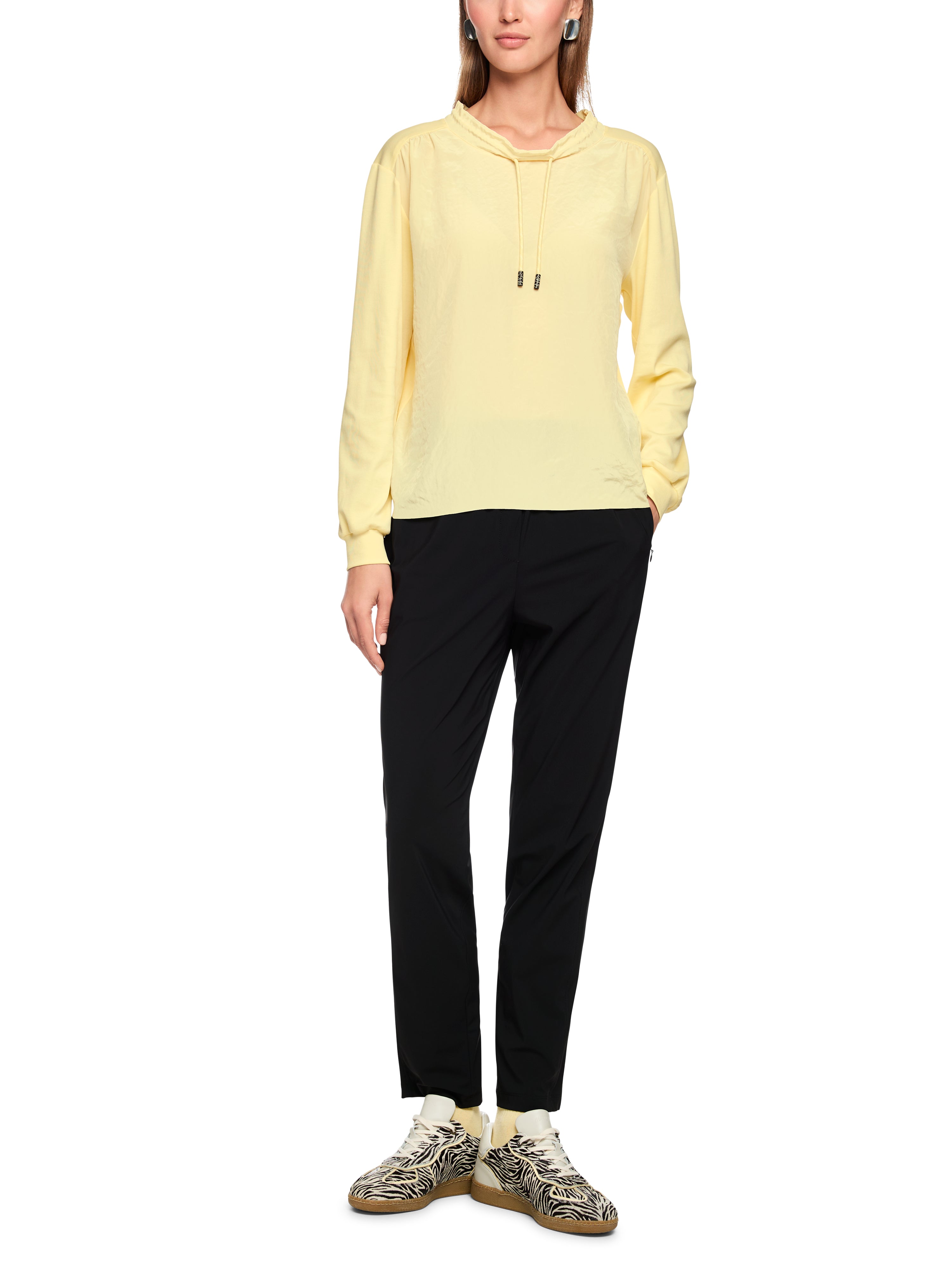 Marc Cain Langarmshirt mit Materialmix