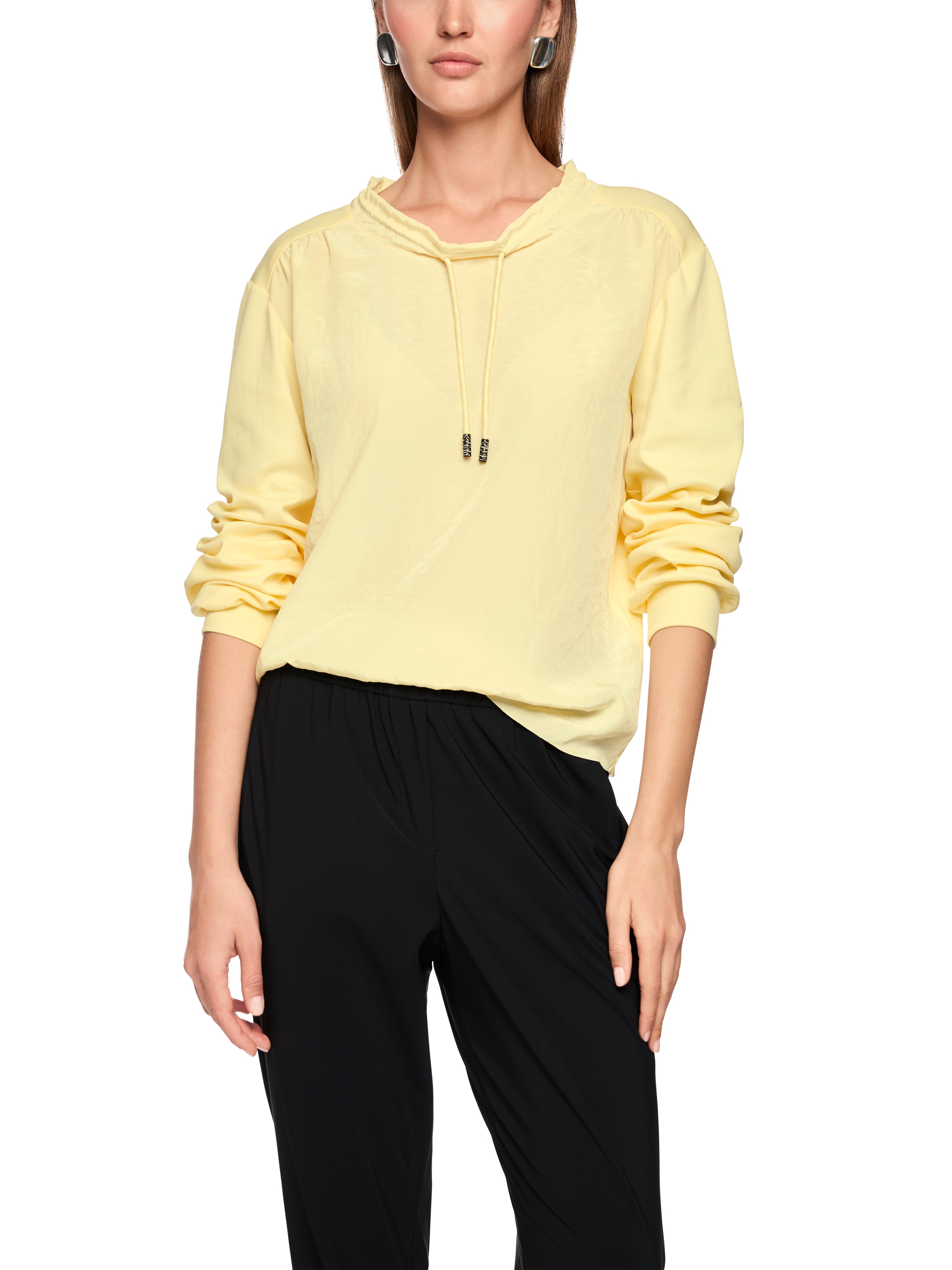 Marc Cain Langarmshirt mit Materialmix