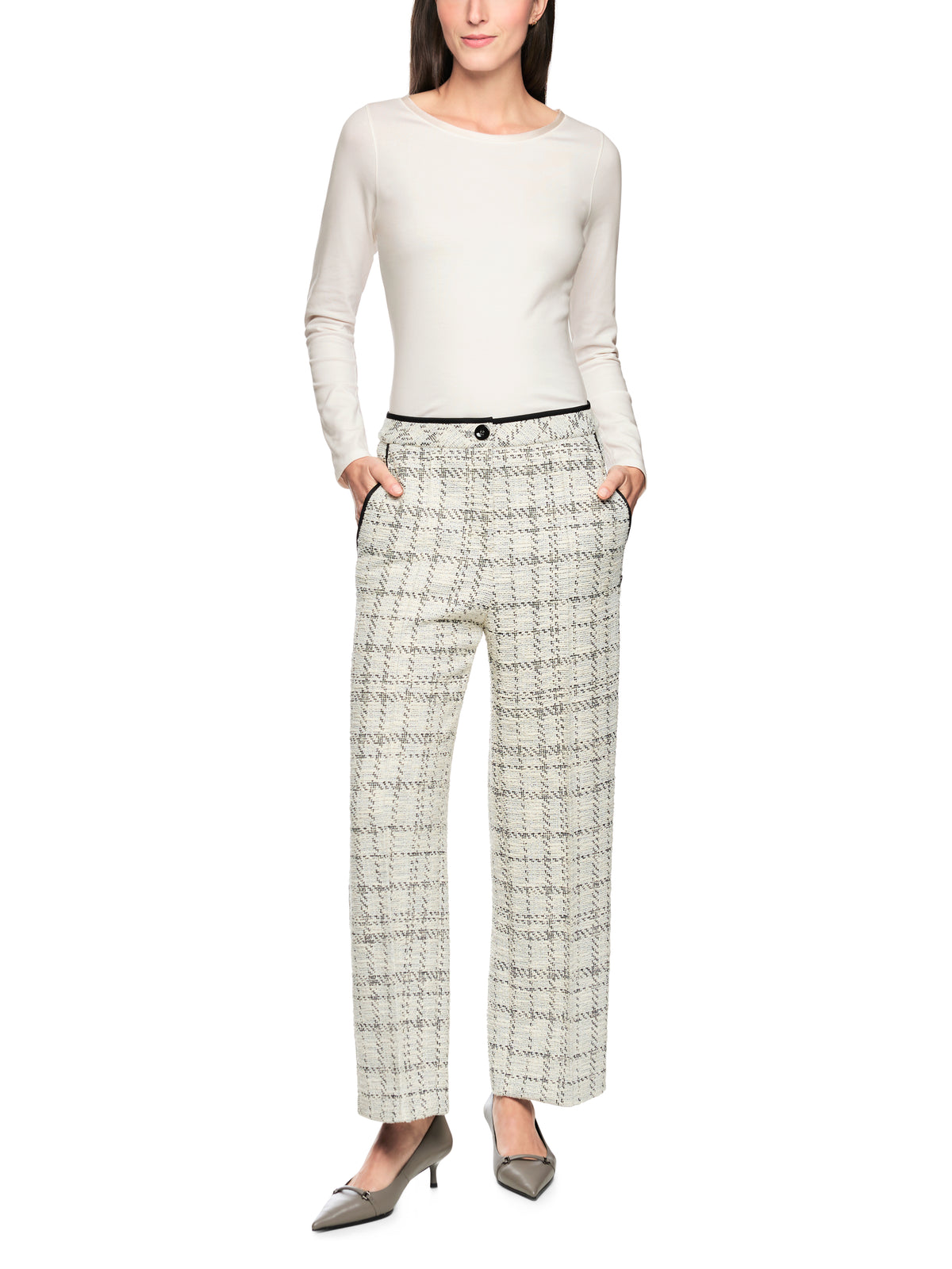 Marc Cain Longsleeve mit Seidenblende