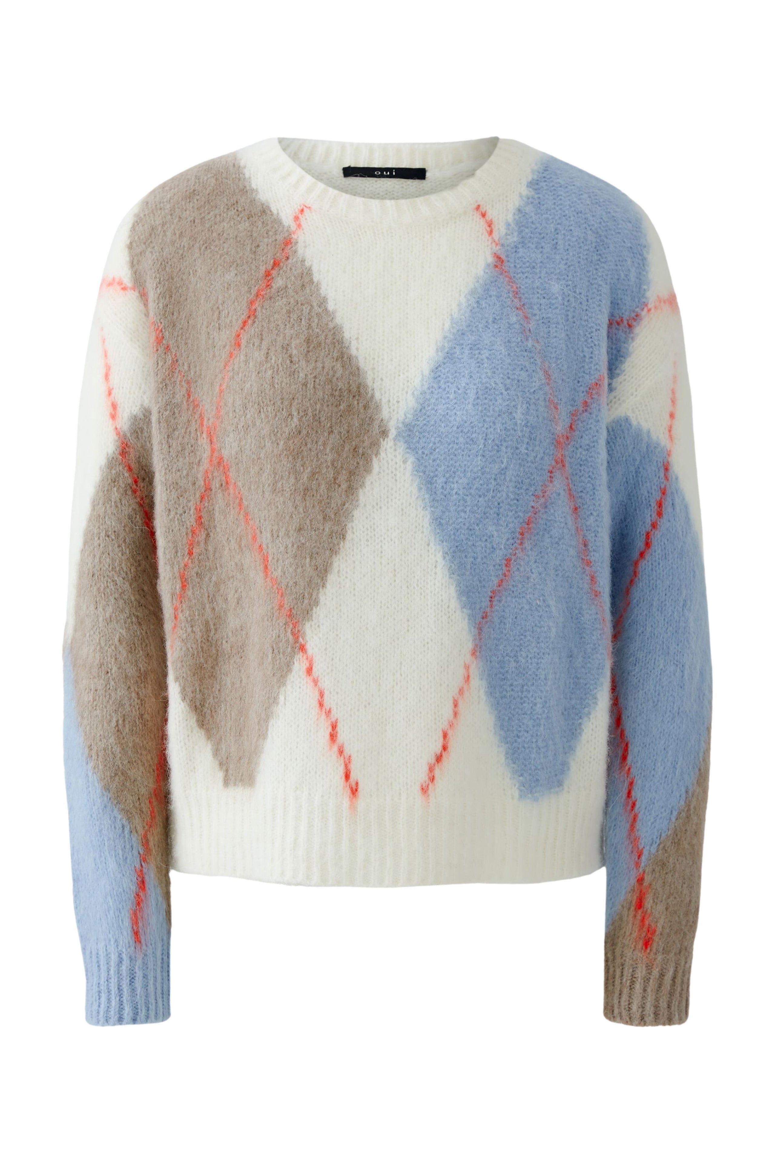 OUI Kuschelpullover mit Argyle Design
