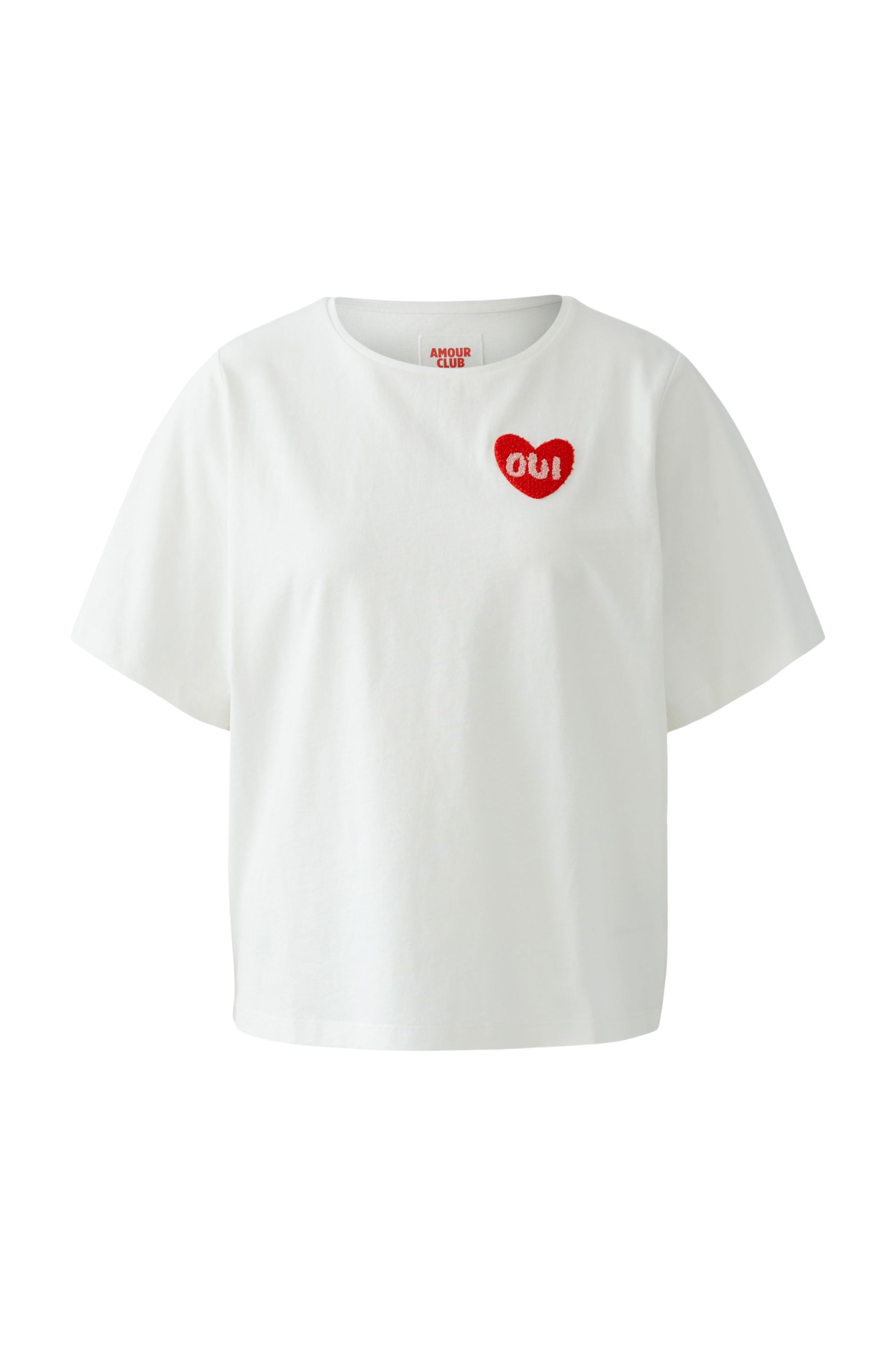 OUI T-Shirt mit dekorativem Herzstick