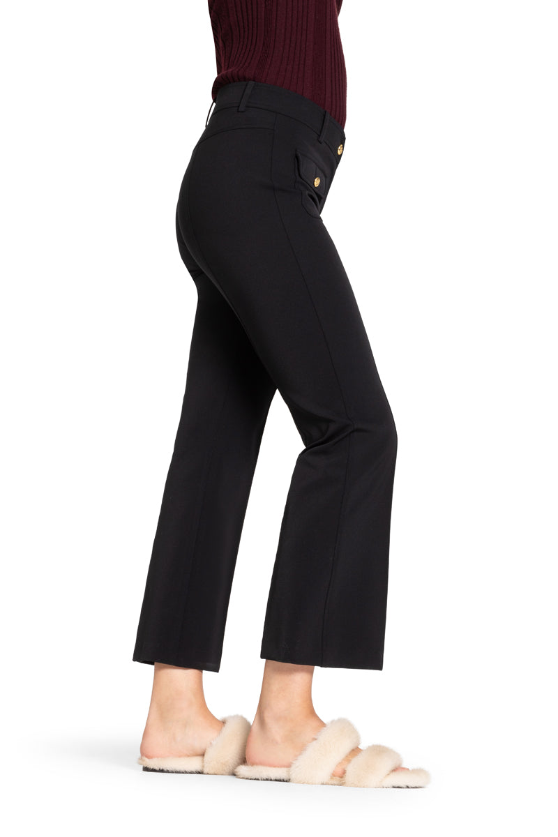CAMBIO Hose Flared-Fit Cropped Farah patched pocket