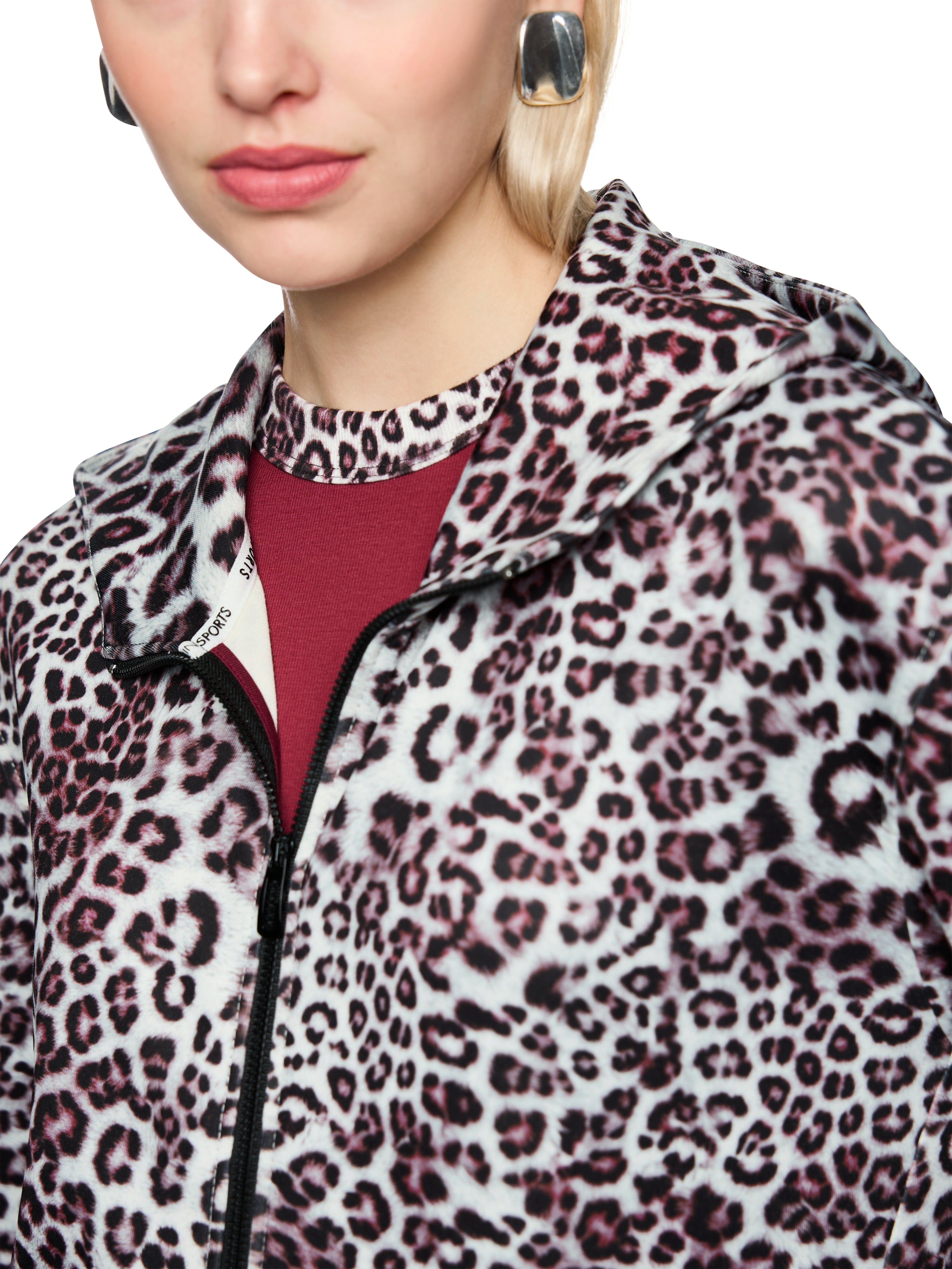 Marc Cain Jersey Jacke mit Leo Print