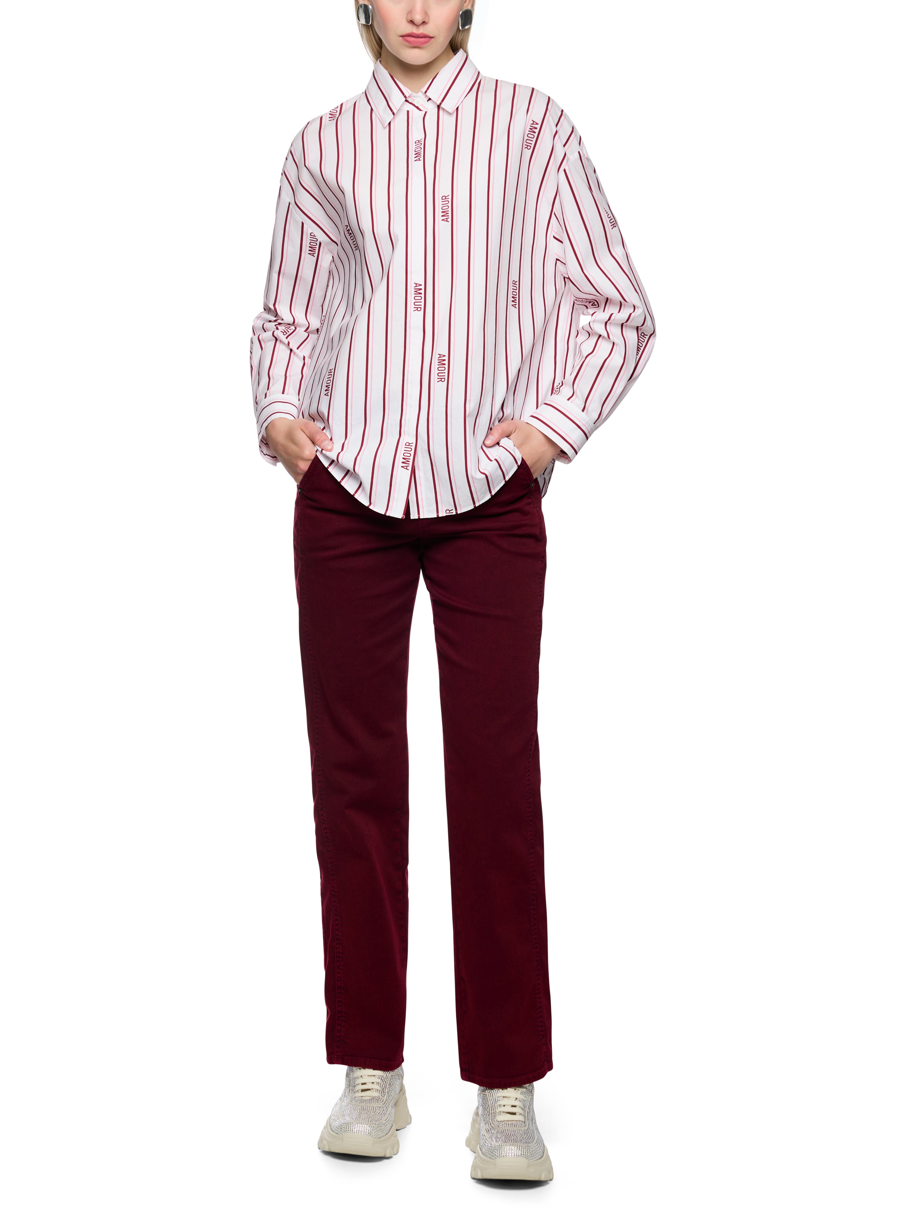 Marc Cain Gestreifte Bluse "Rethink Together"