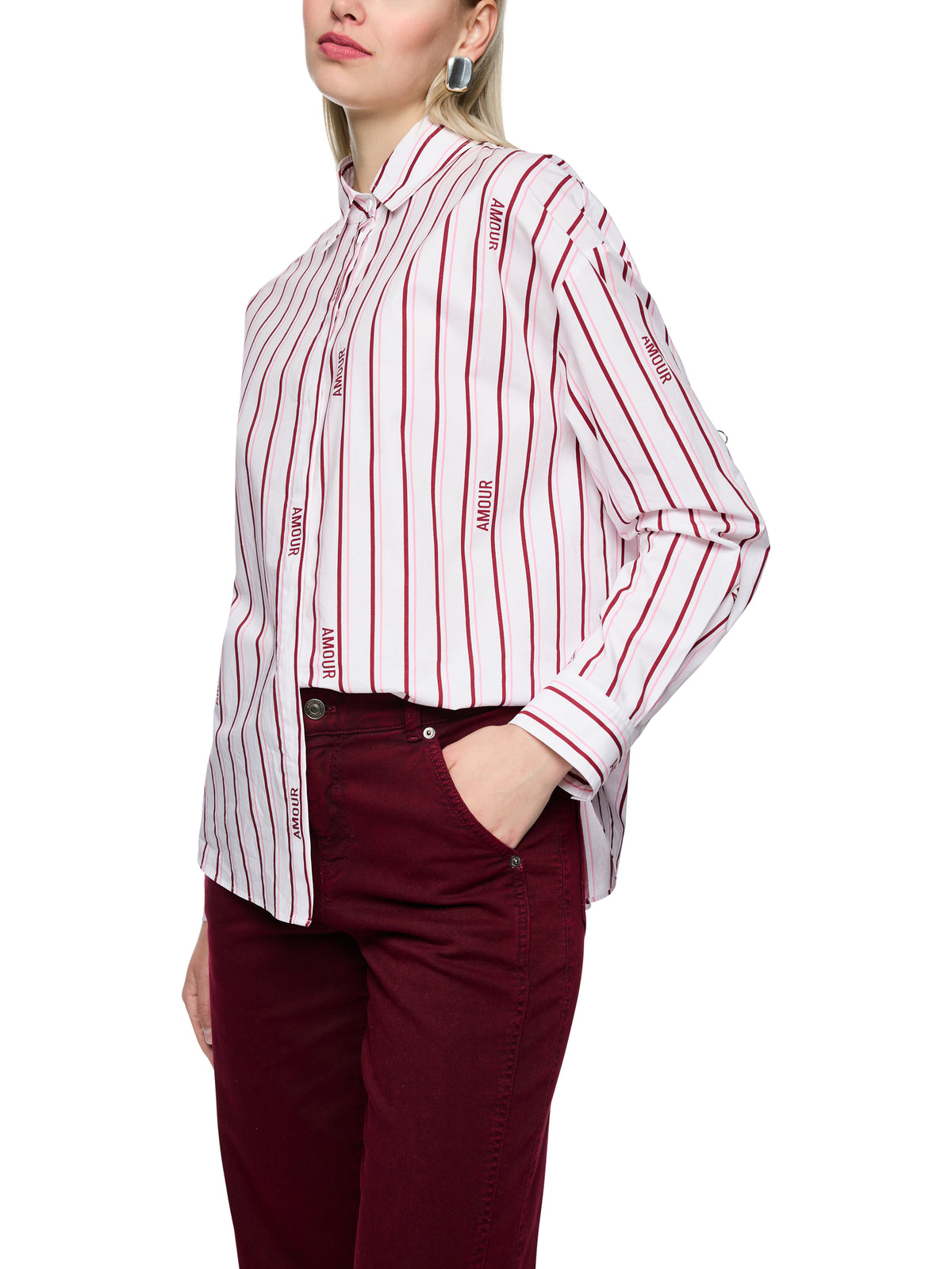 Marc Cain Gestreifte Bluse "Rethink Together"