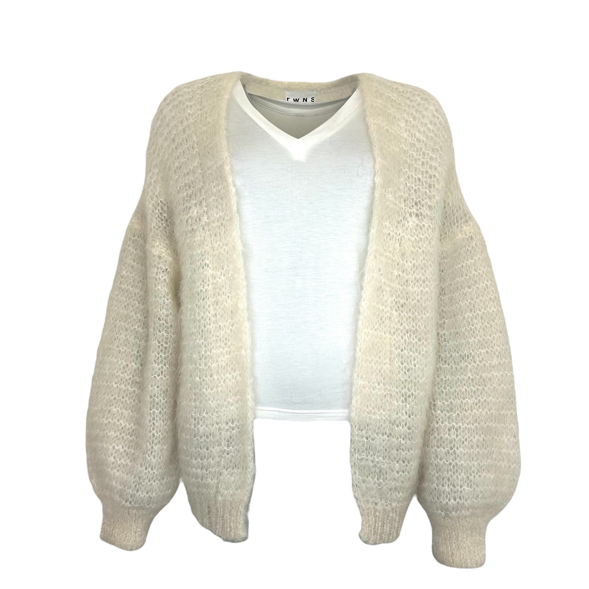 TWNS Long-sleeved open fluffy Strickjacke Cortez