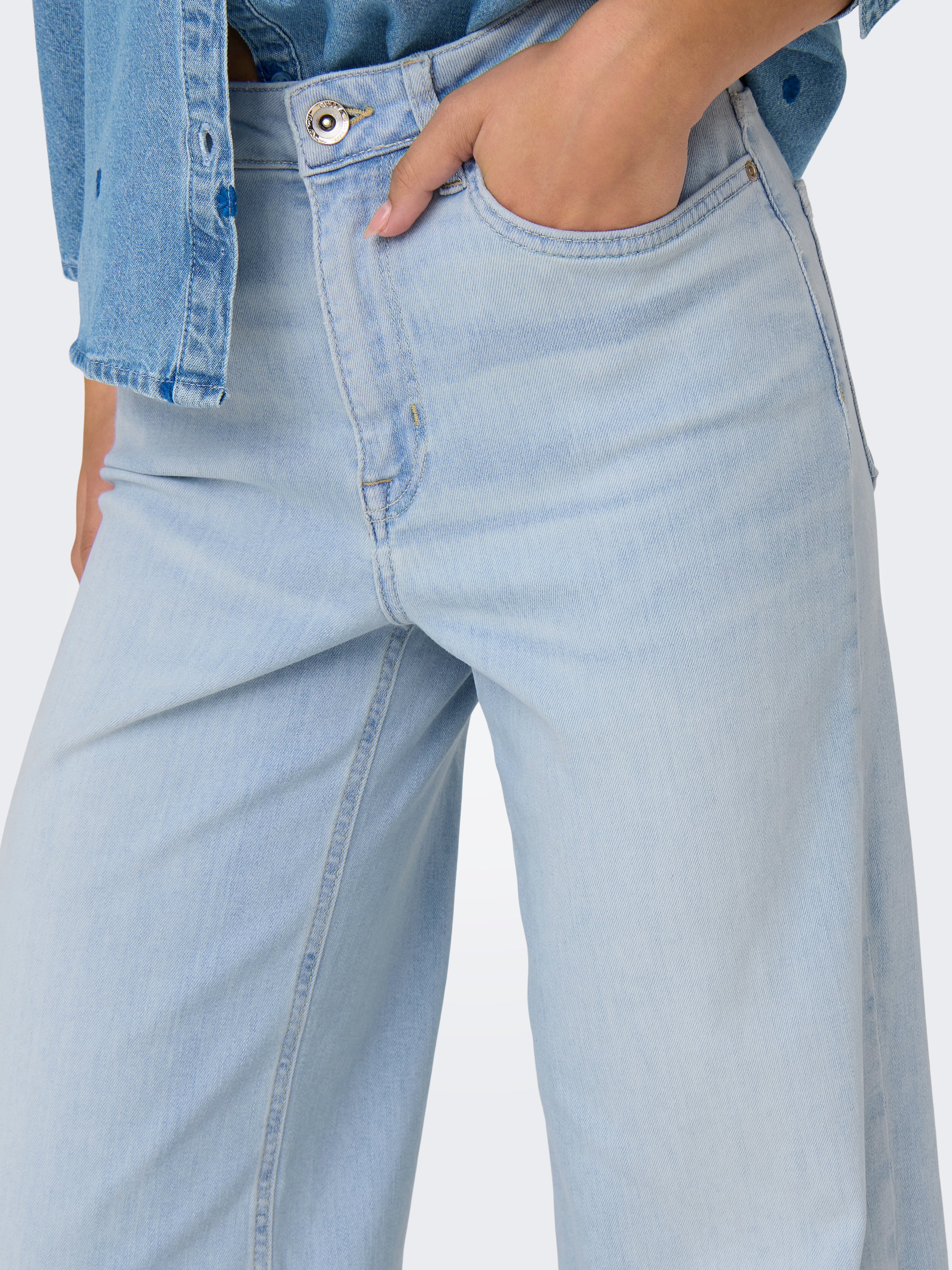 Only Hohe Taille Weiter Beinschnitt Jeans ONLMADISON