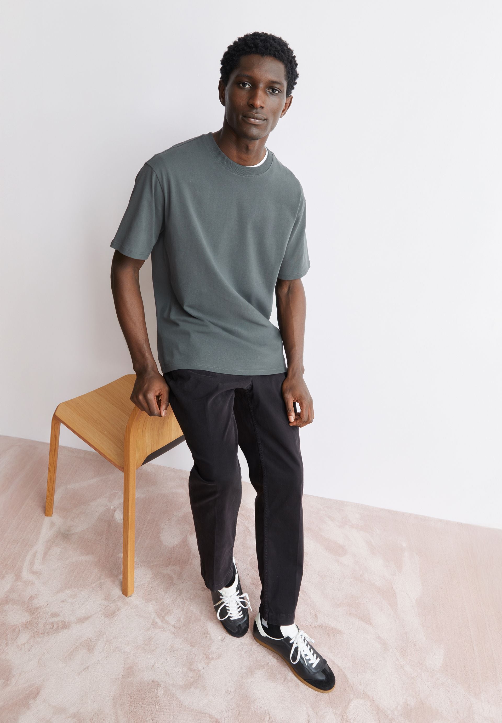 armedangels T-SHIRT MAARKOS HEAVY WEIGHT aus Baumwoll-Mix