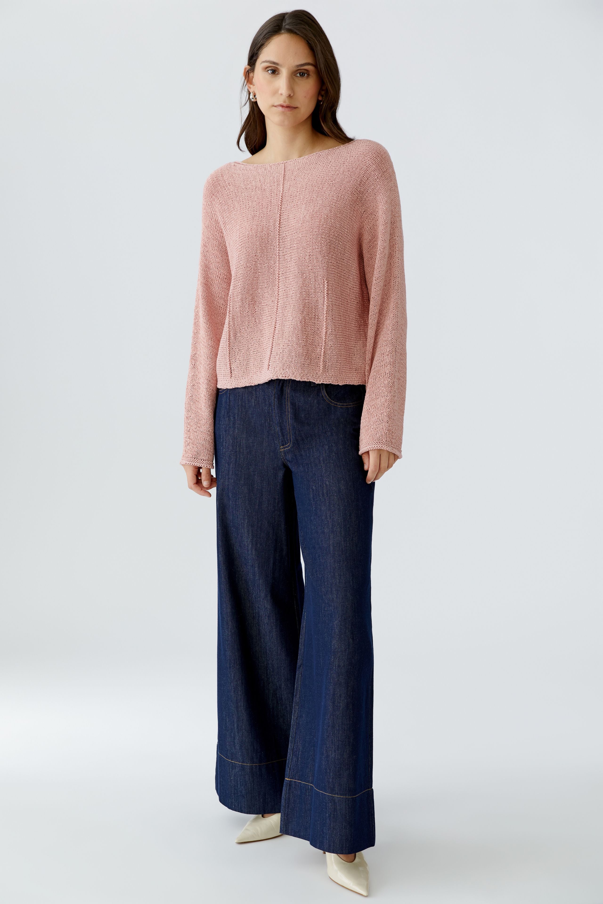 OUI Bändchengarnpullover mit eingestrickten Abnäher Details