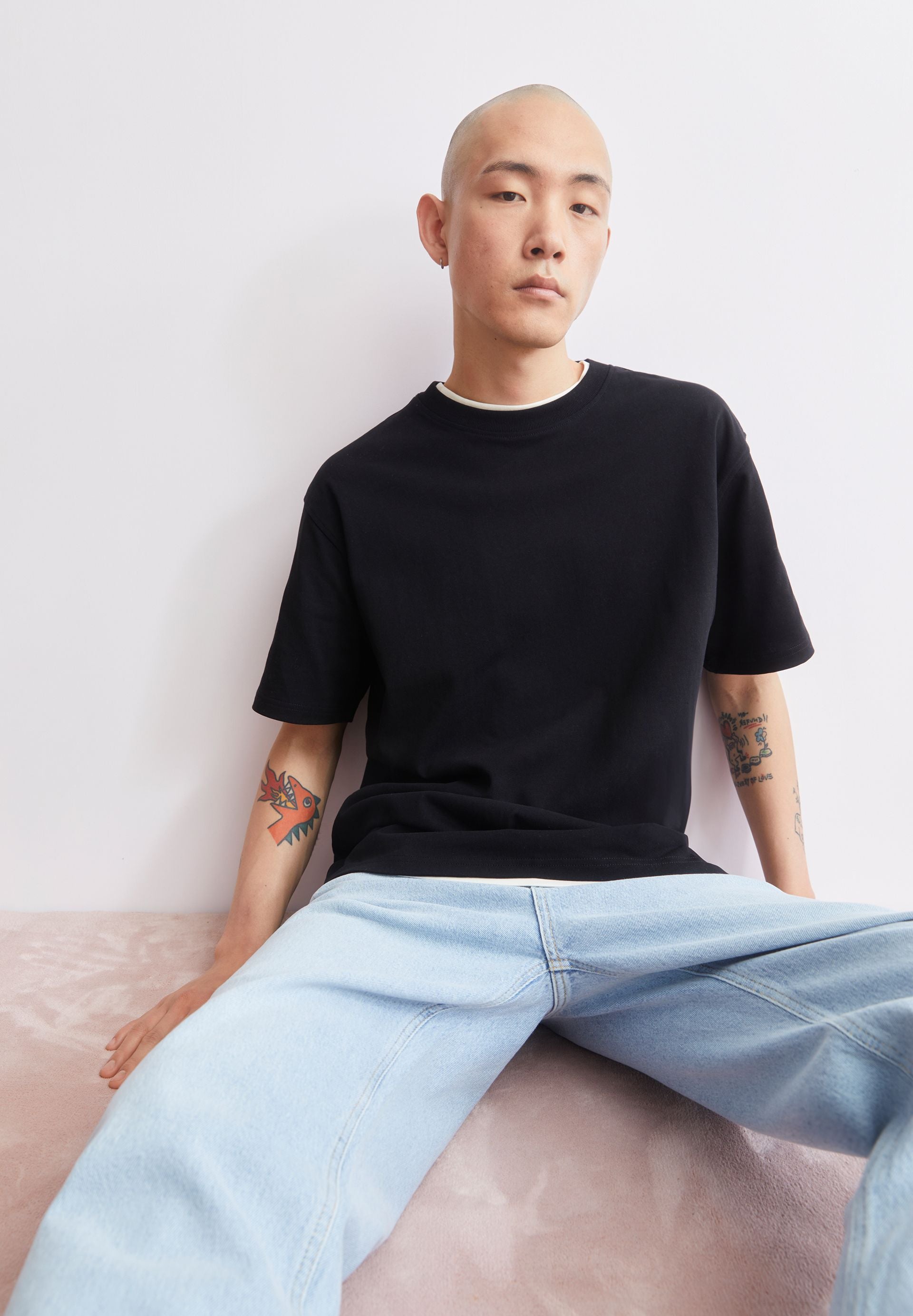 armedangels T-SHIRT MAARKOS HEAVY WEIGHT aus Baumwoll-Mix