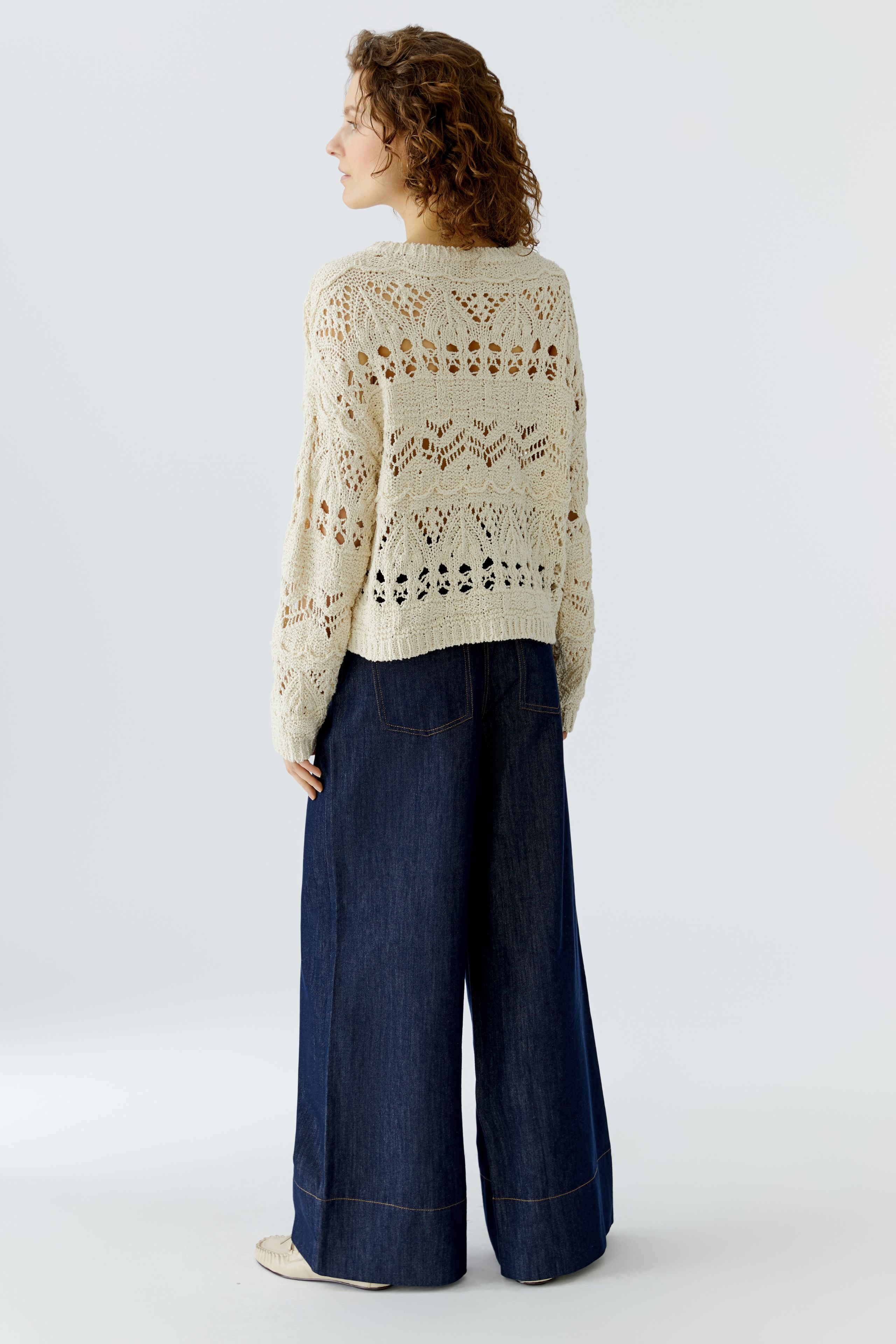 OUI Pullover in offener Ajour Technik
