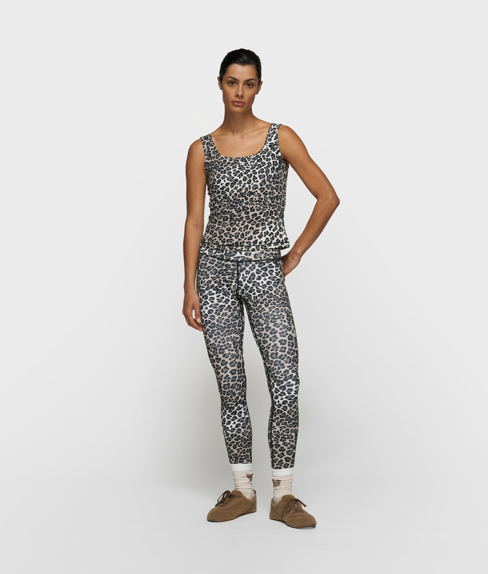 10Days slimfit tanktop leopard