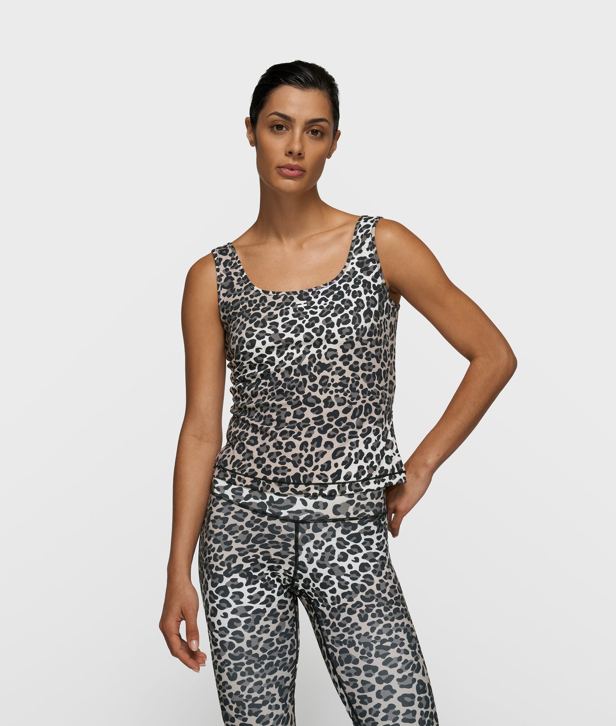 10Days slimfit tanktop leopard