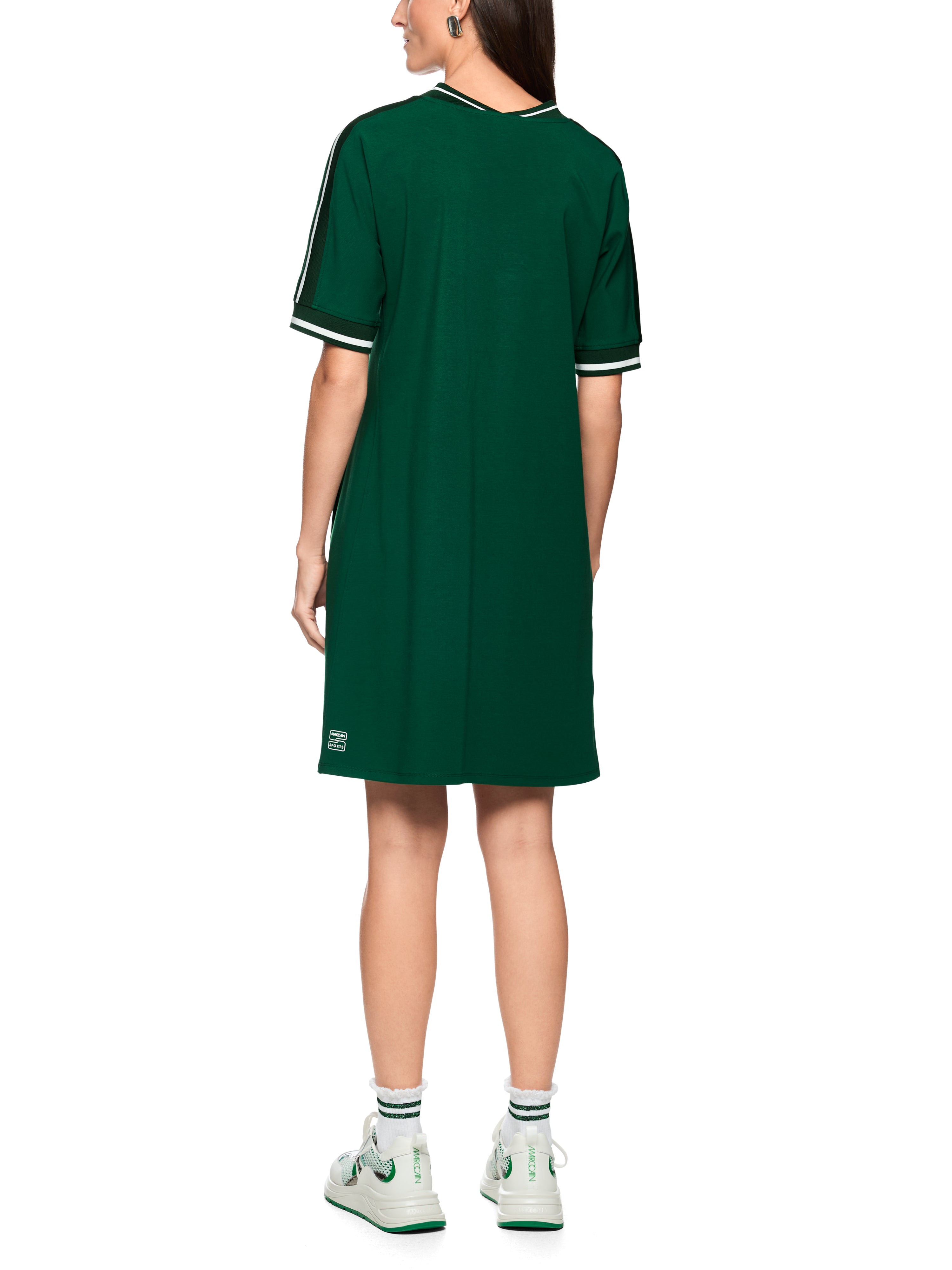 Marc Cain Sportives Kleid mit Ringeldetails